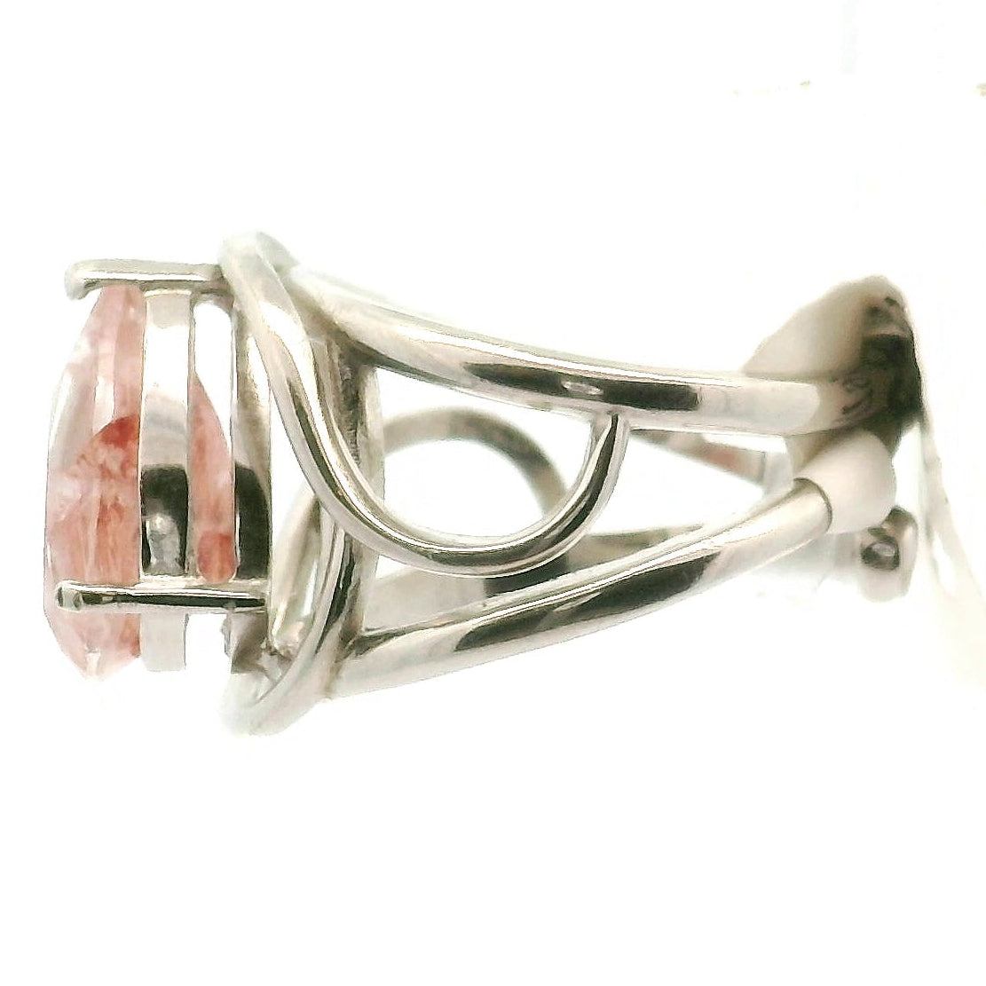 Koi Quartz Midi Cuff Ring .925 Sterling Silver for Spiritual Transformation