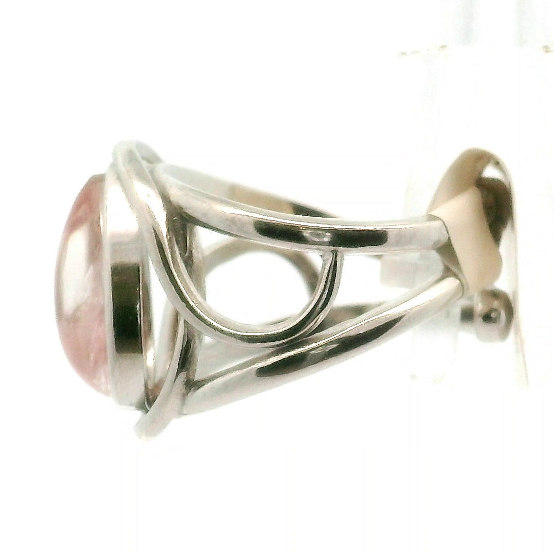 Koi Quartz Finger Cuff Adjustable Ring .925 Sterling Silver for Spiritual Transformation
