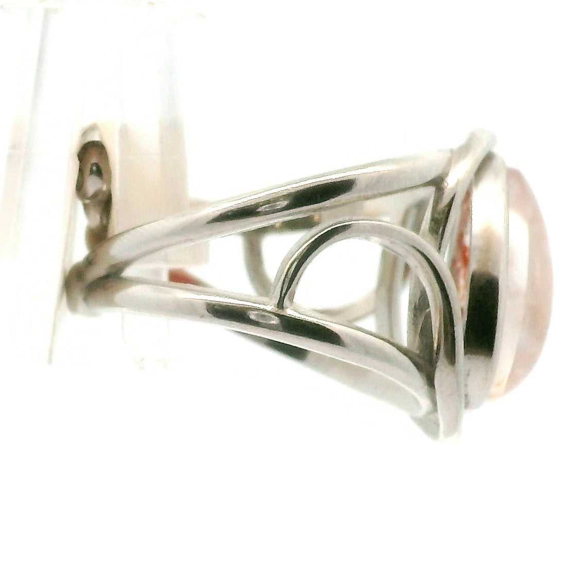 Koi Quartz Finger Cuff Adjustable Ring .925 Sterling Silver for Spiritual Transformation