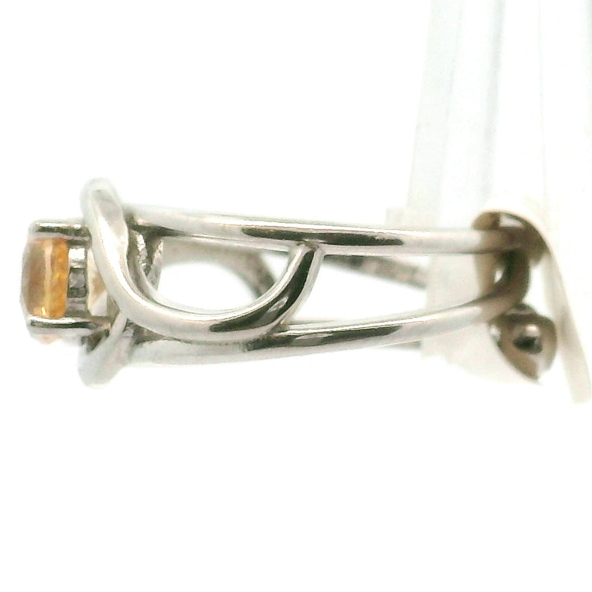 Yellow Sapphire Cuff Ring .925 Sterling Silver for Enhancing Committment and Purity in Relationships