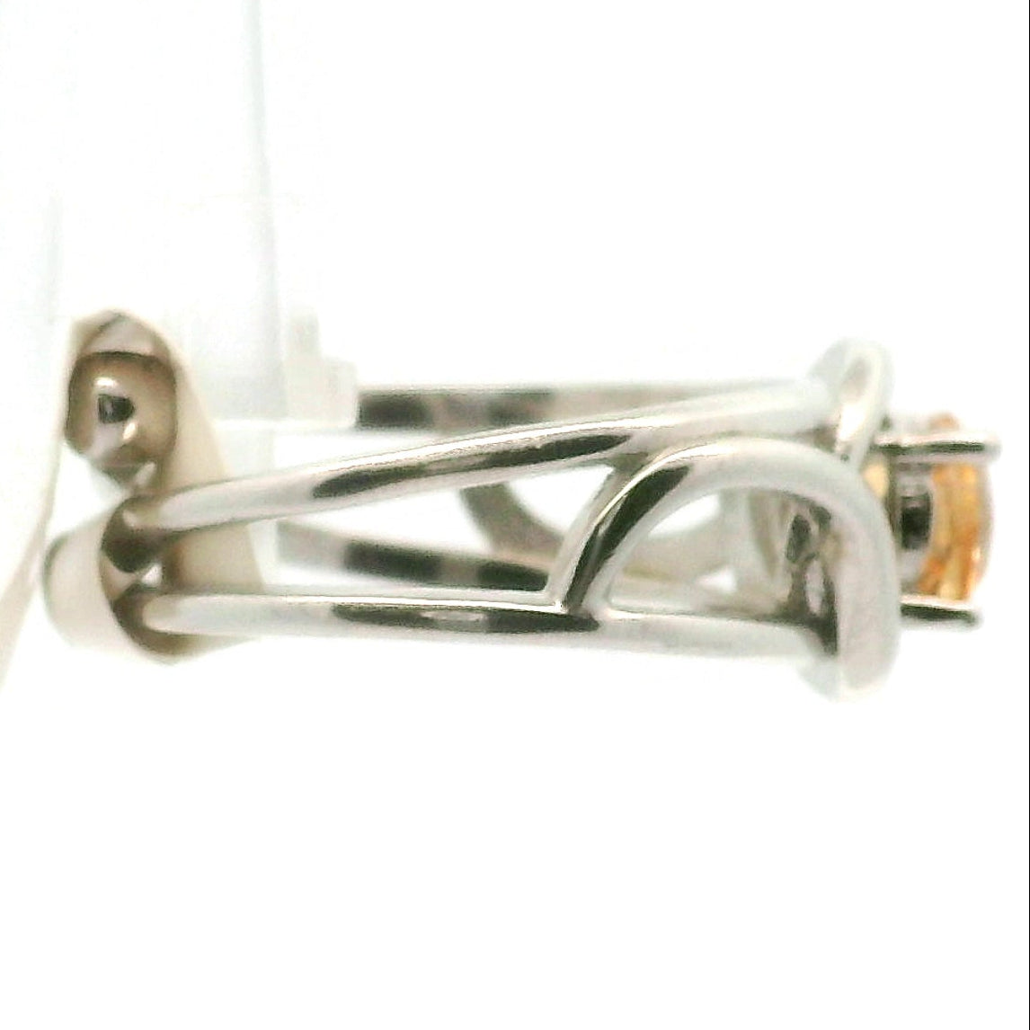 Yellow Sapphire Cuff Ring .925 Sterling Silver for Enhancing Committment and Purity in Relationships
