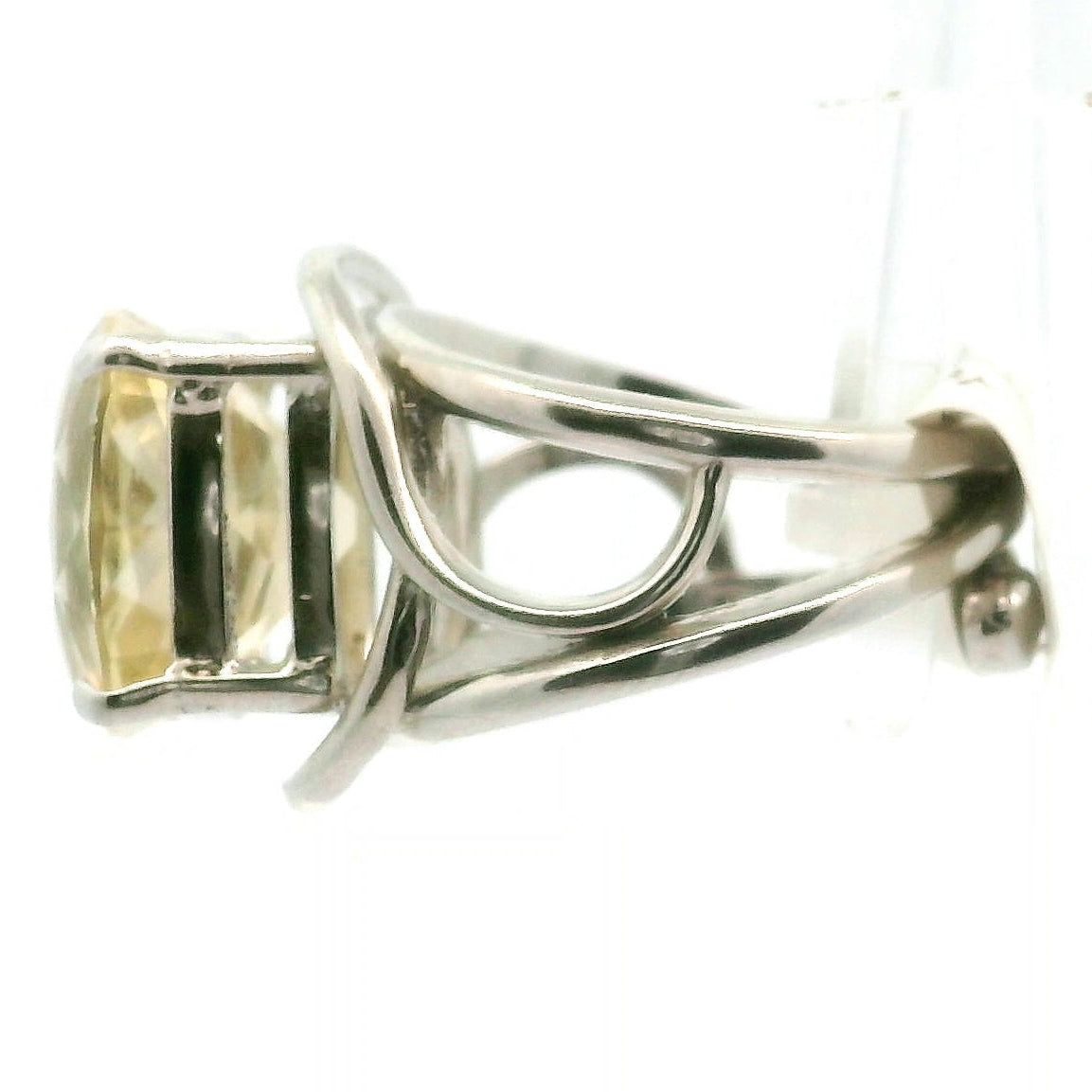 Gold Aragonite Cuff Ring 925 Silver for Joy, Love and Empowerment