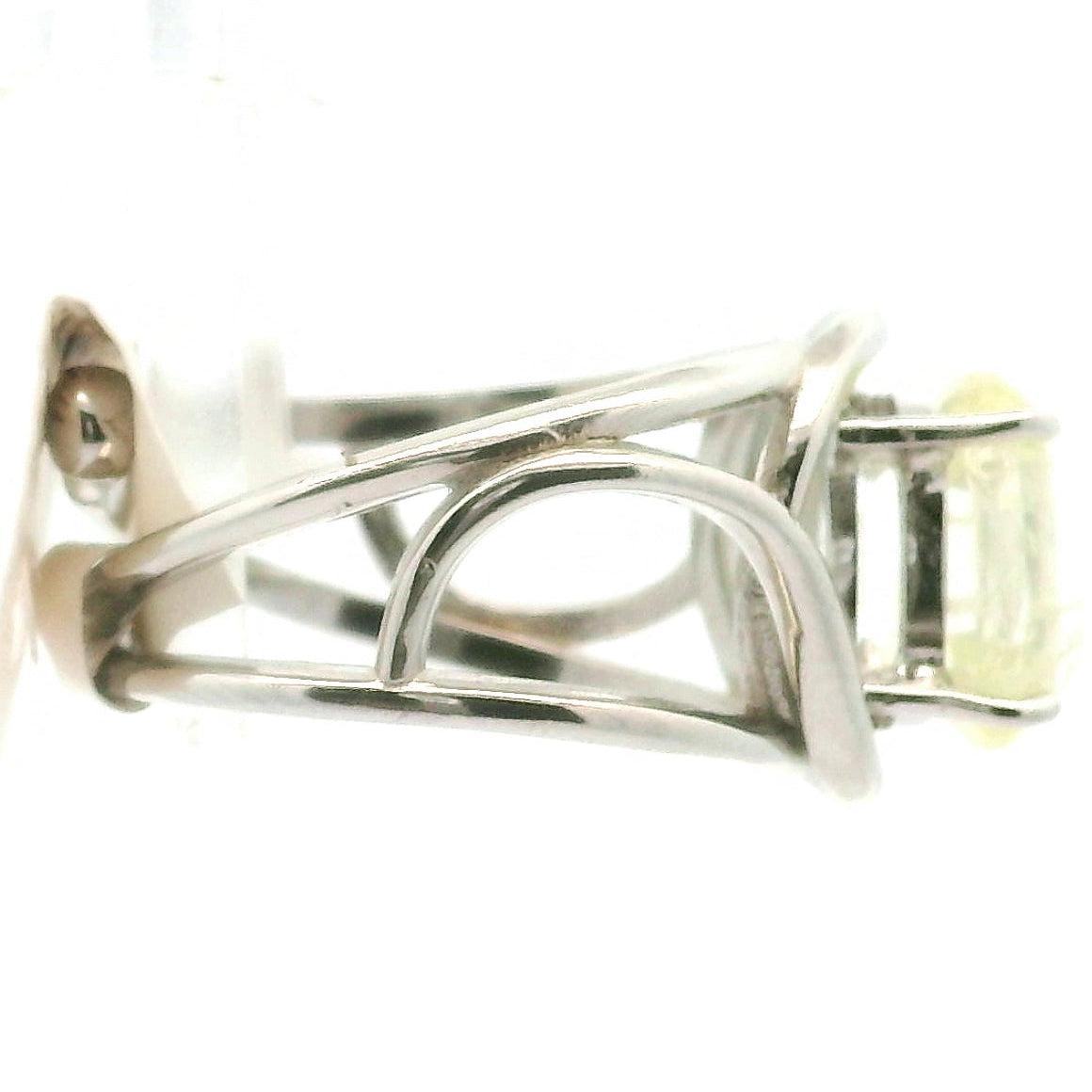 Anglesite Cuff Ring 925 Silver for Clarity, Spiritual Insight and Awakening