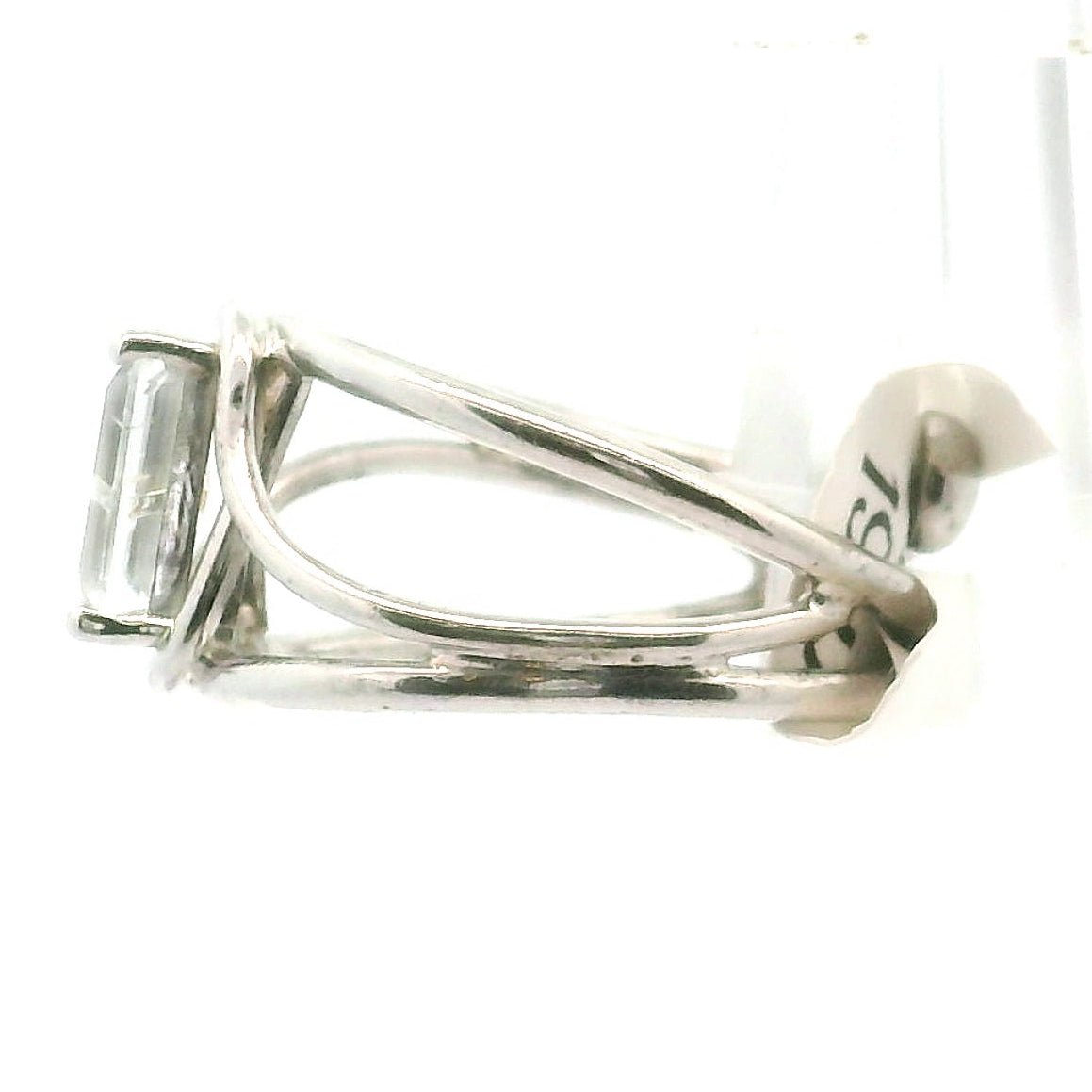 Rutilated Topaz Cuff Ring .925 Sterling Silver for Spiritual Transformation