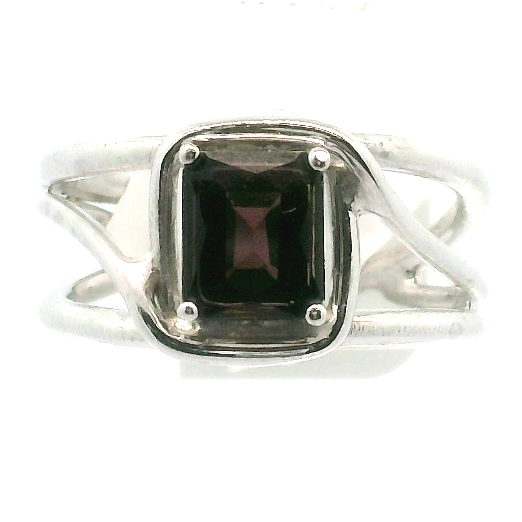 Axinite Cuff Ring .925 Silver for Awareness, Communication and Meditation