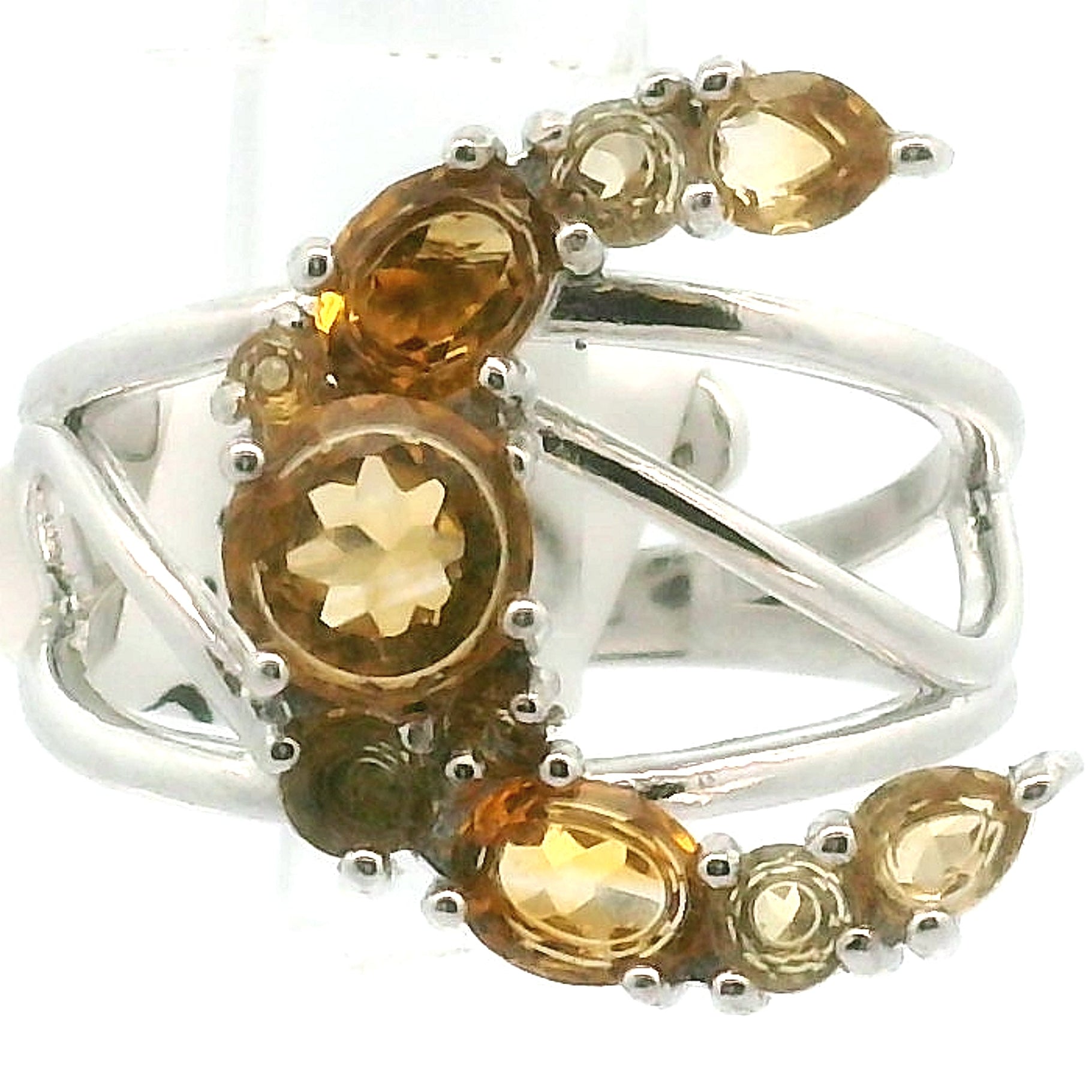 Moon Cuff Ring .925 Silver for Higher Levels of Awareness, Peaceful Communication and Clarity