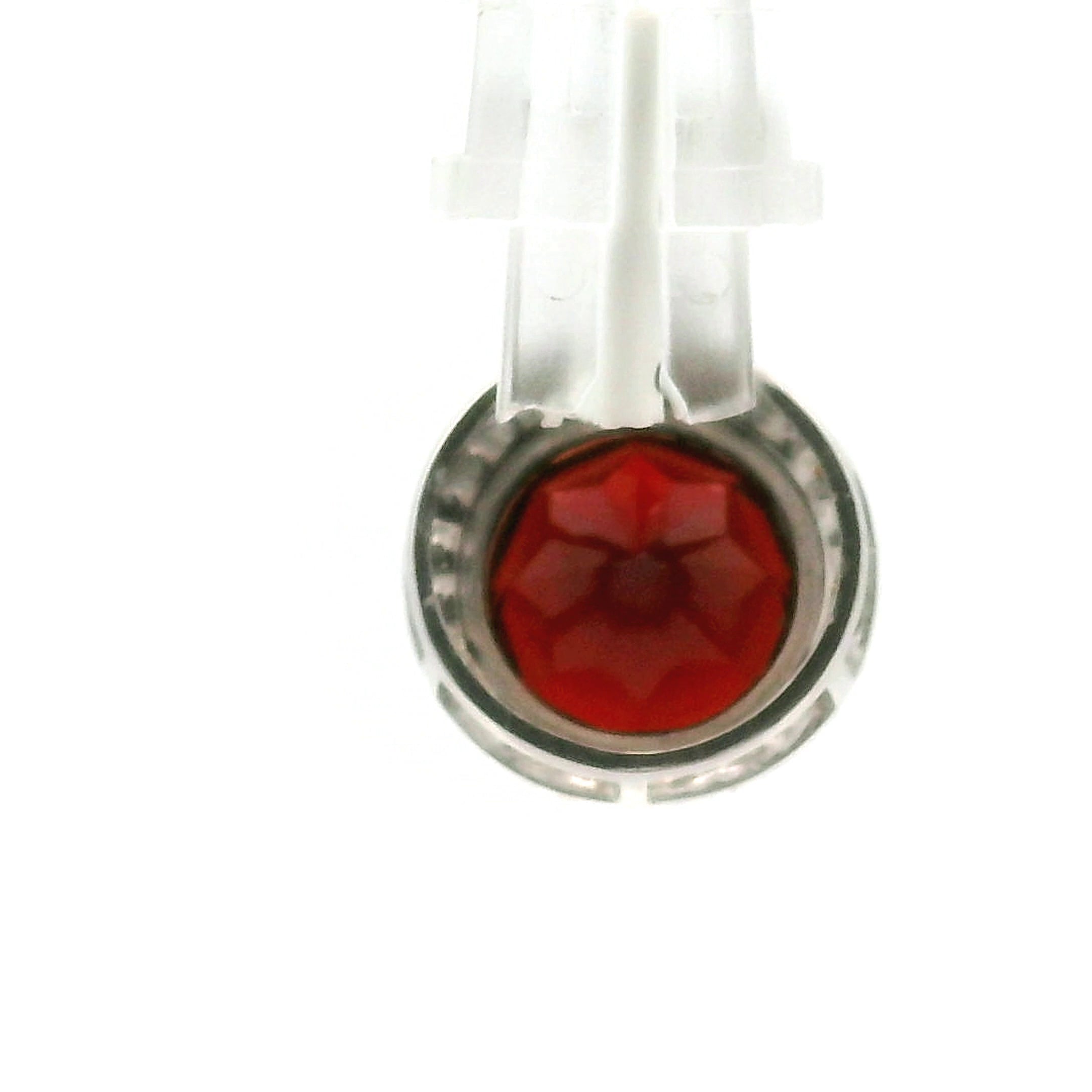 Garnet Pavé Pendant .925 Silver for Strength and Universal Connection