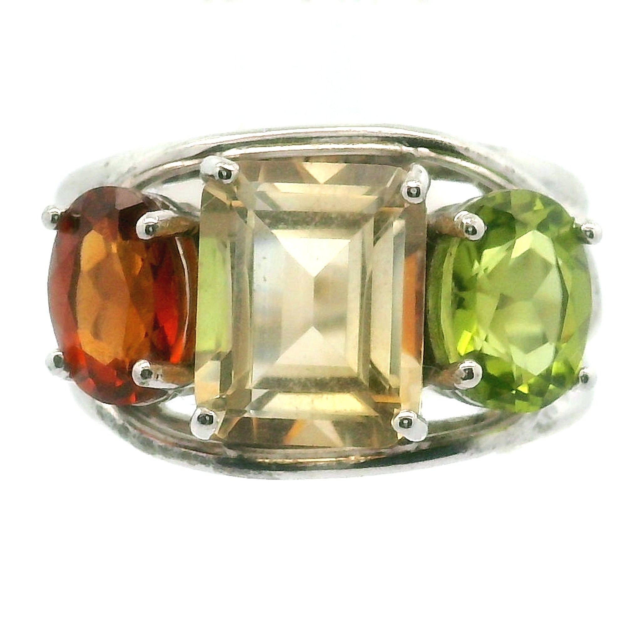 Triple Stone Crown Ring .925 Silver for Embracing your Power