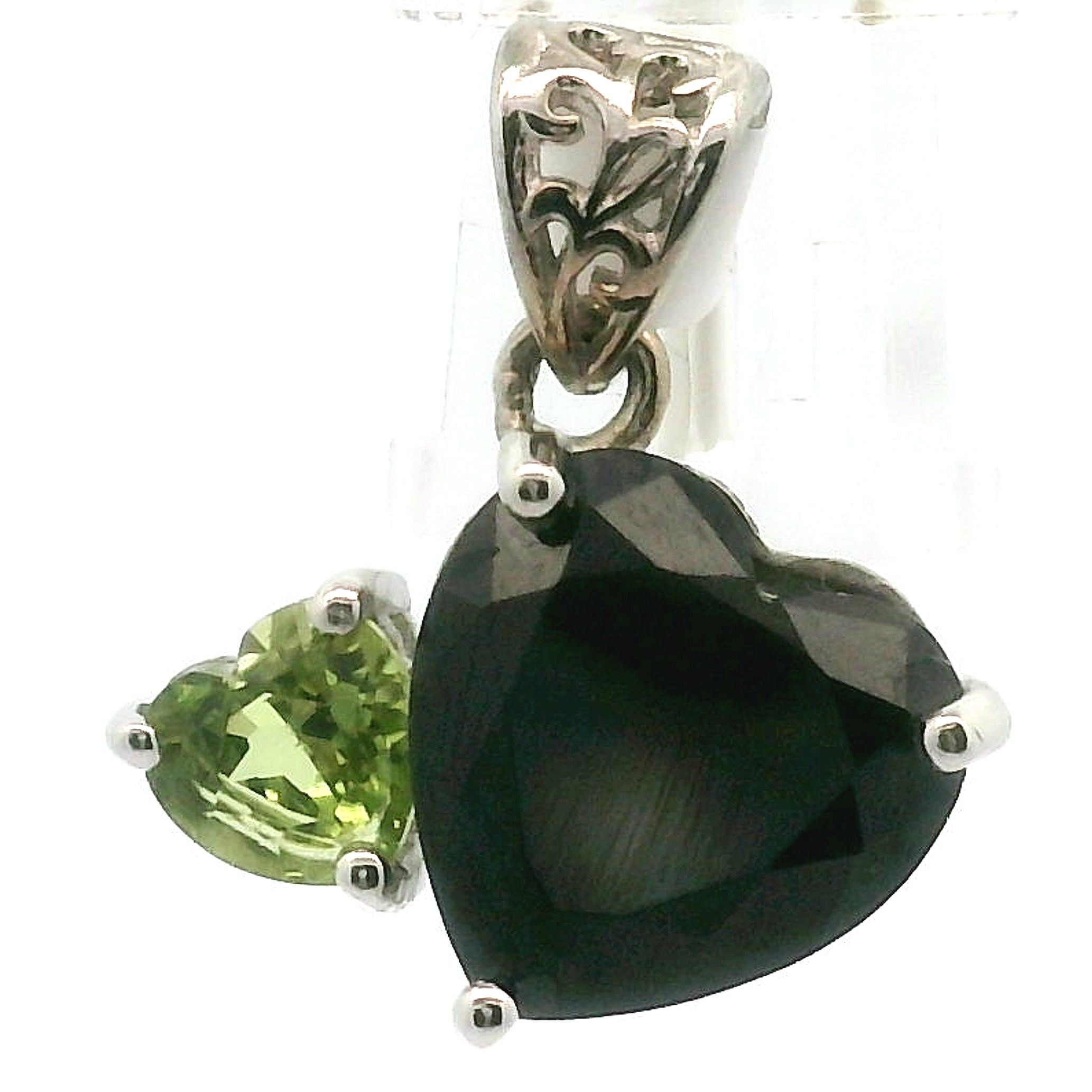 Double Heart Pendant .925 Silver for Harmony in Love