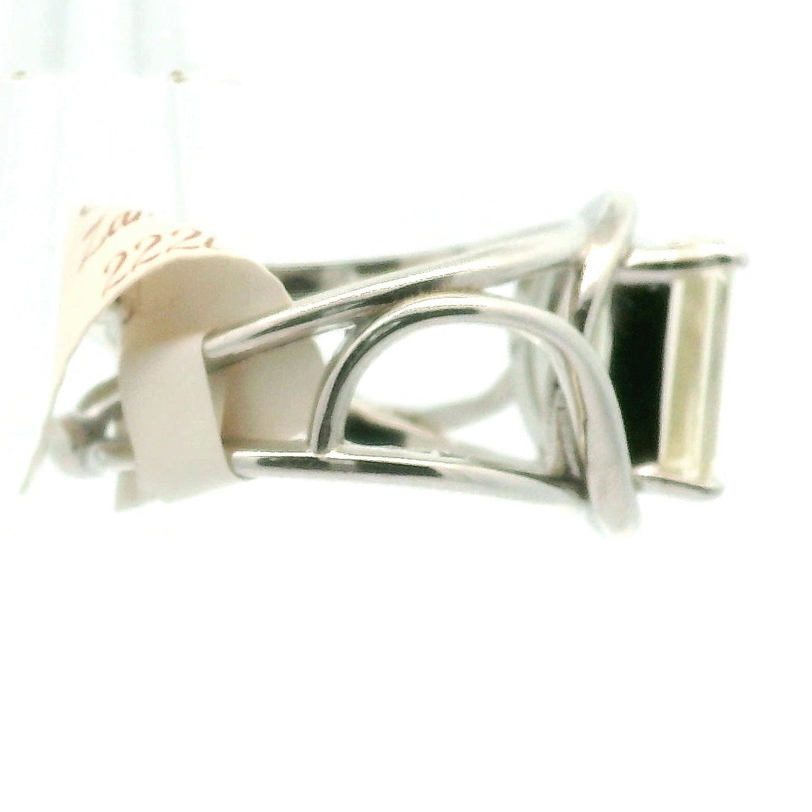Zambian Citrine Cuff Ring .925 Silver for Abundance, Good Luck and Positivity