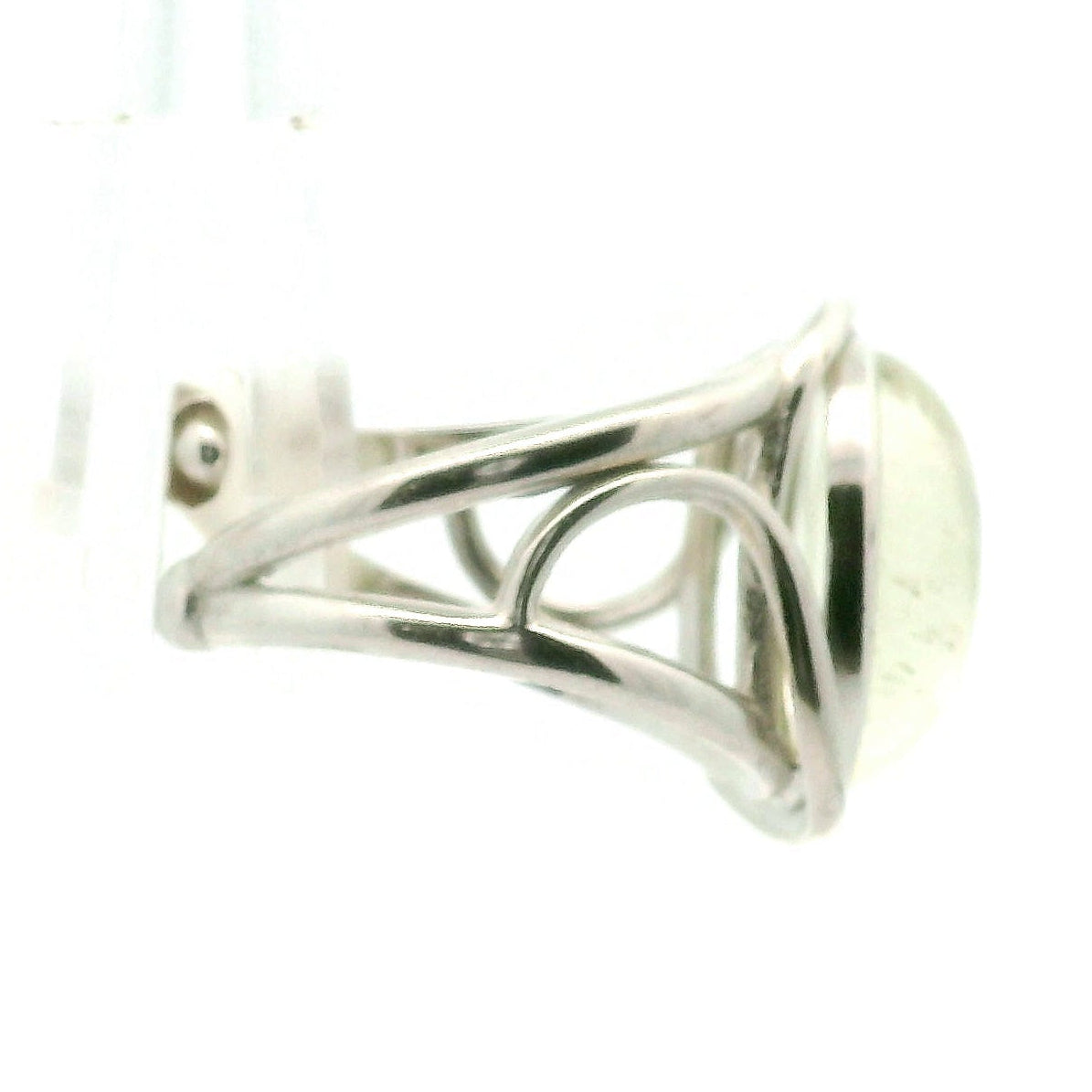 Libyan Desert Glass Finger Cuff Adjustable Ring .925 Silver for Confidence, Manifesting and Personal Power