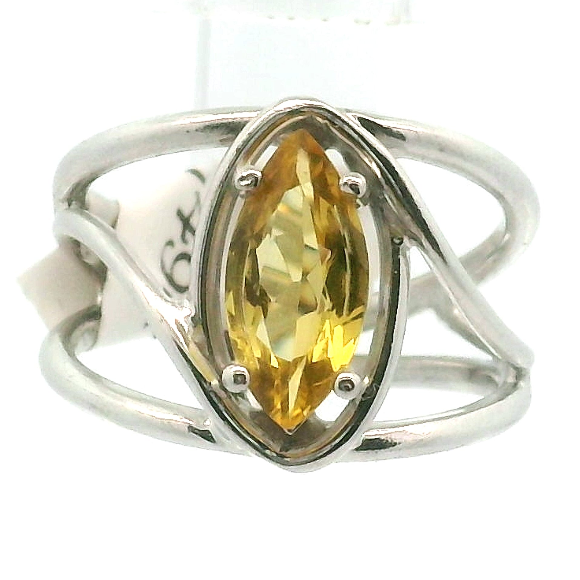 Heliodor Cuff Ring .925 Silver for Confidence, Manifesting and Strength