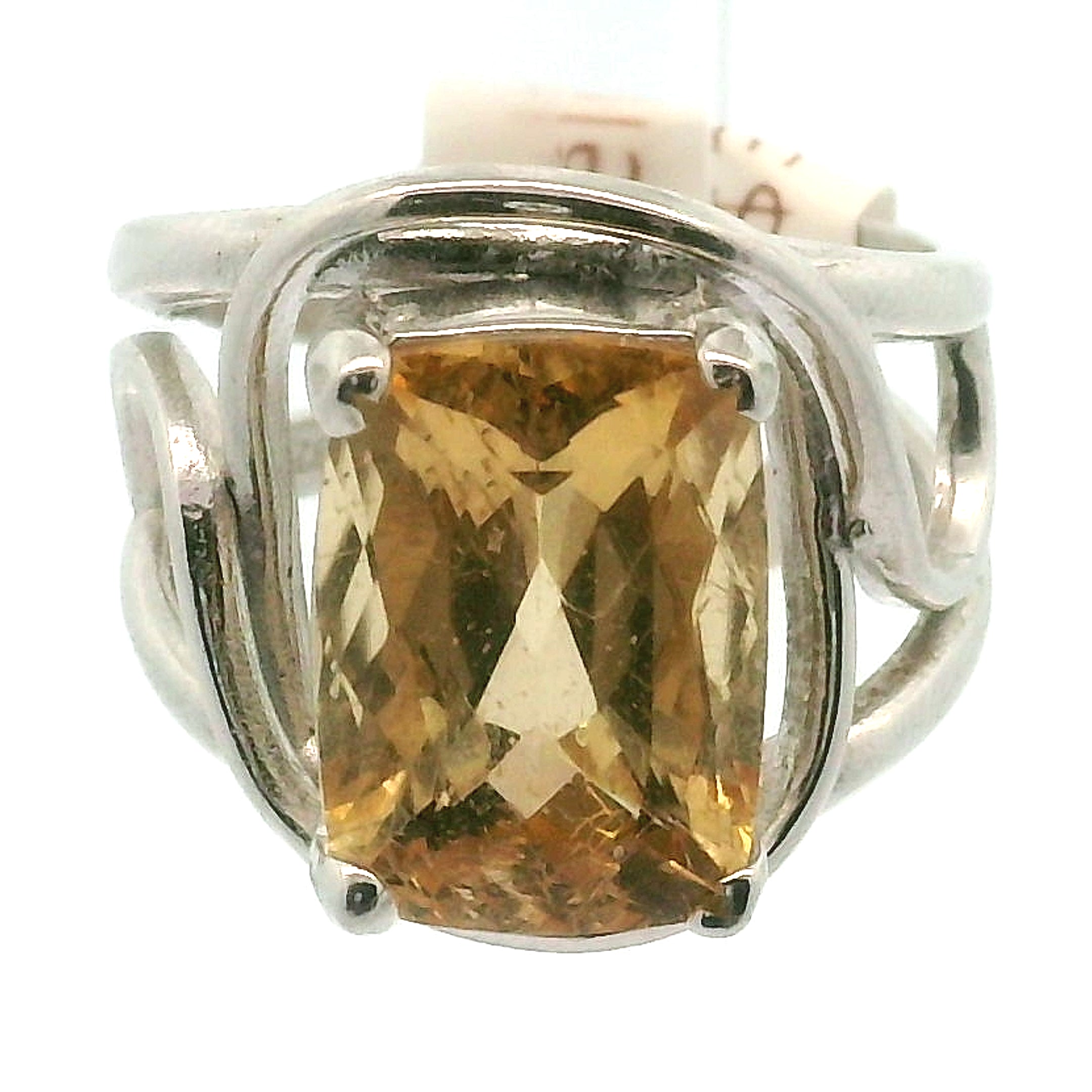 Heliodor Cuff Ring .925 Silver for Confidence, Manifesting and Strength