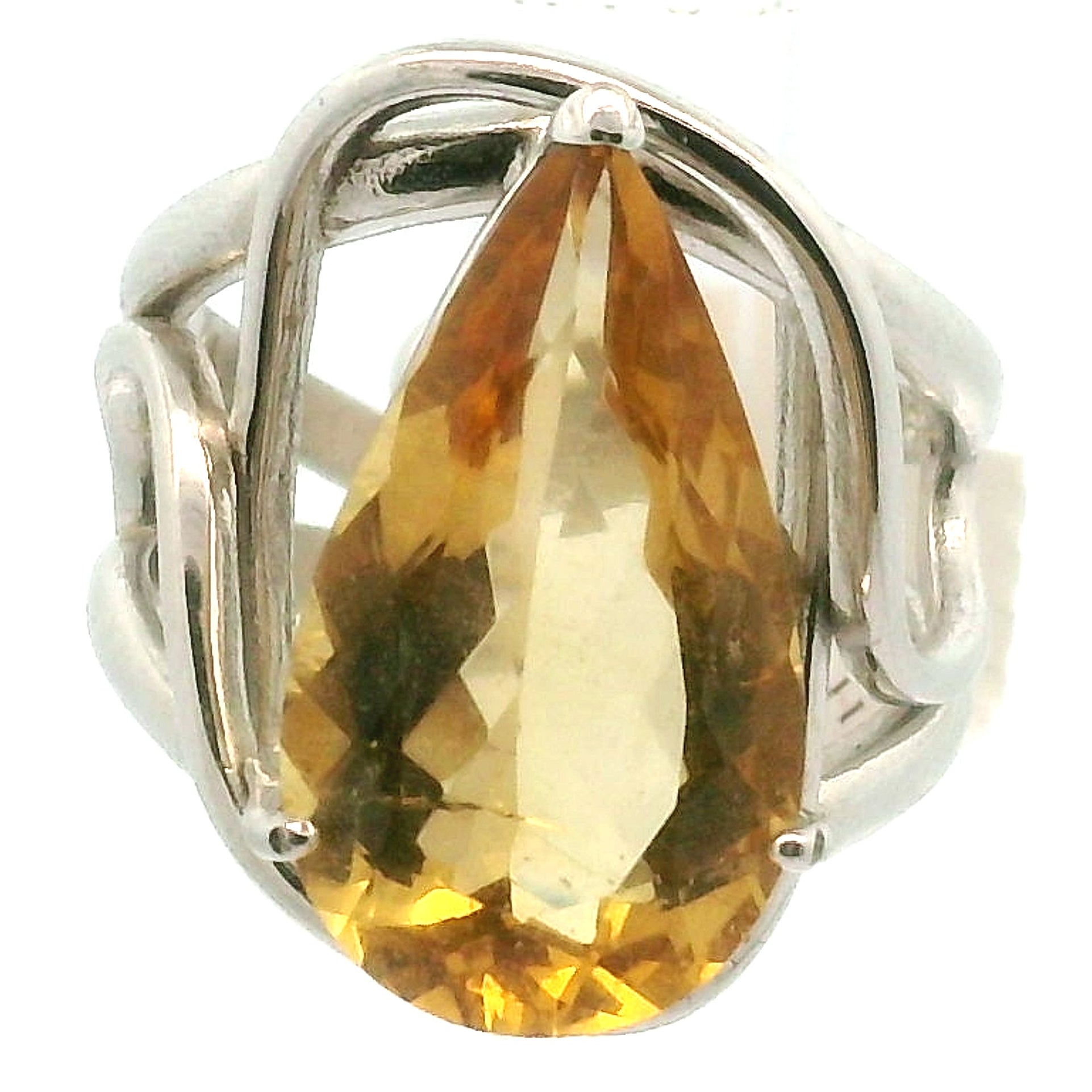 Heliodor Cuff Ring .925 Silver for Confidence, Manifesting and Strength
