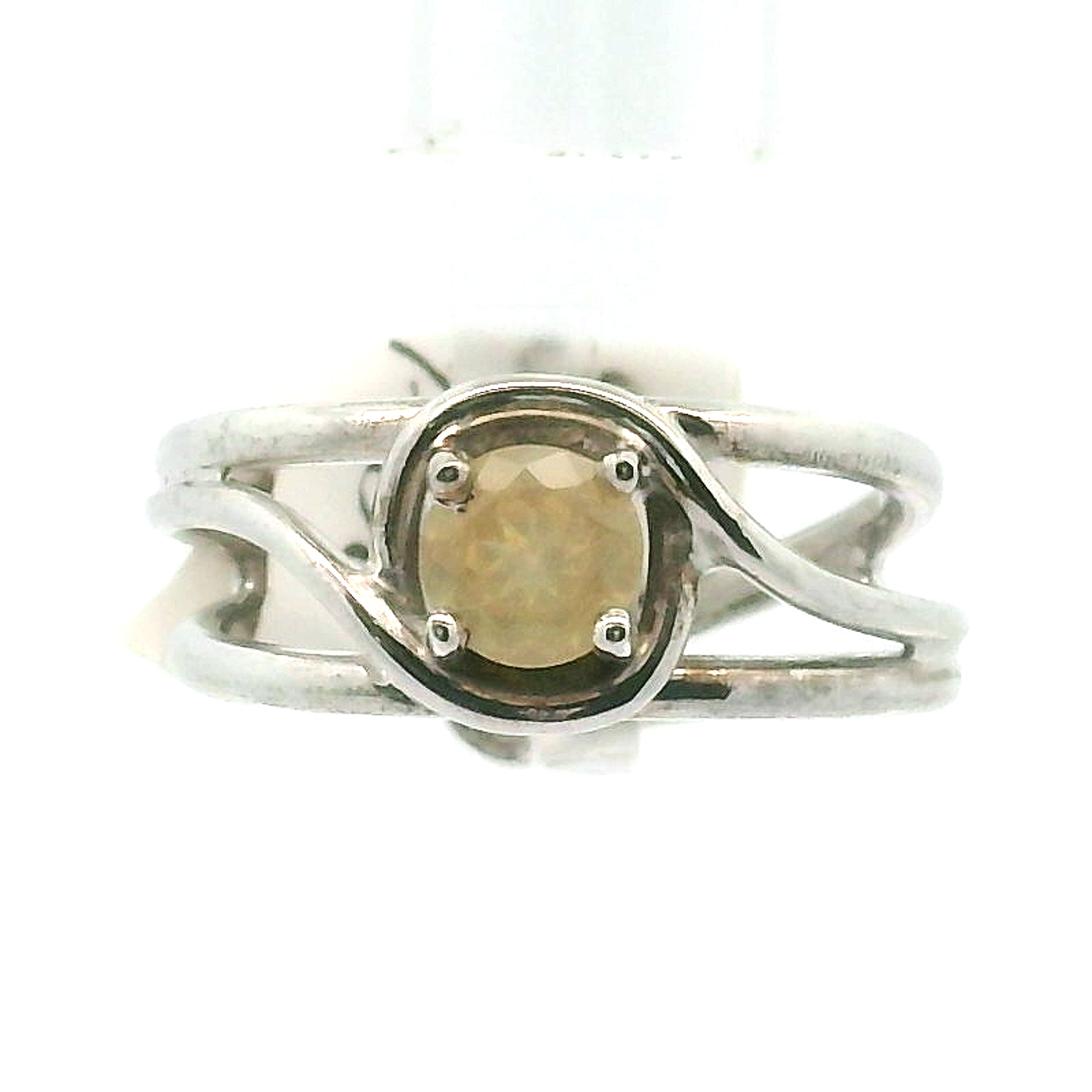 Scheelite Midi Cuff Ring 925 Silver for Confidence, Focus and Mental Clarity