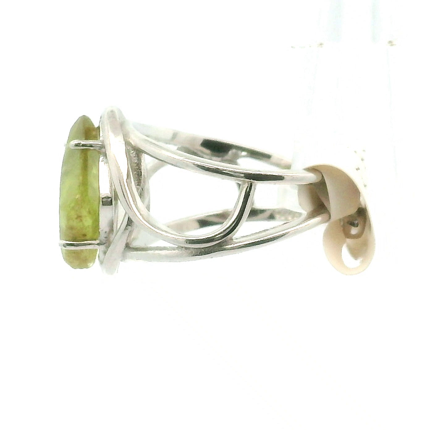 Sphene Adjustable Cuff Ring .925 Silver for Revitalizing your Life Force Energy and Accelerates Manifestations