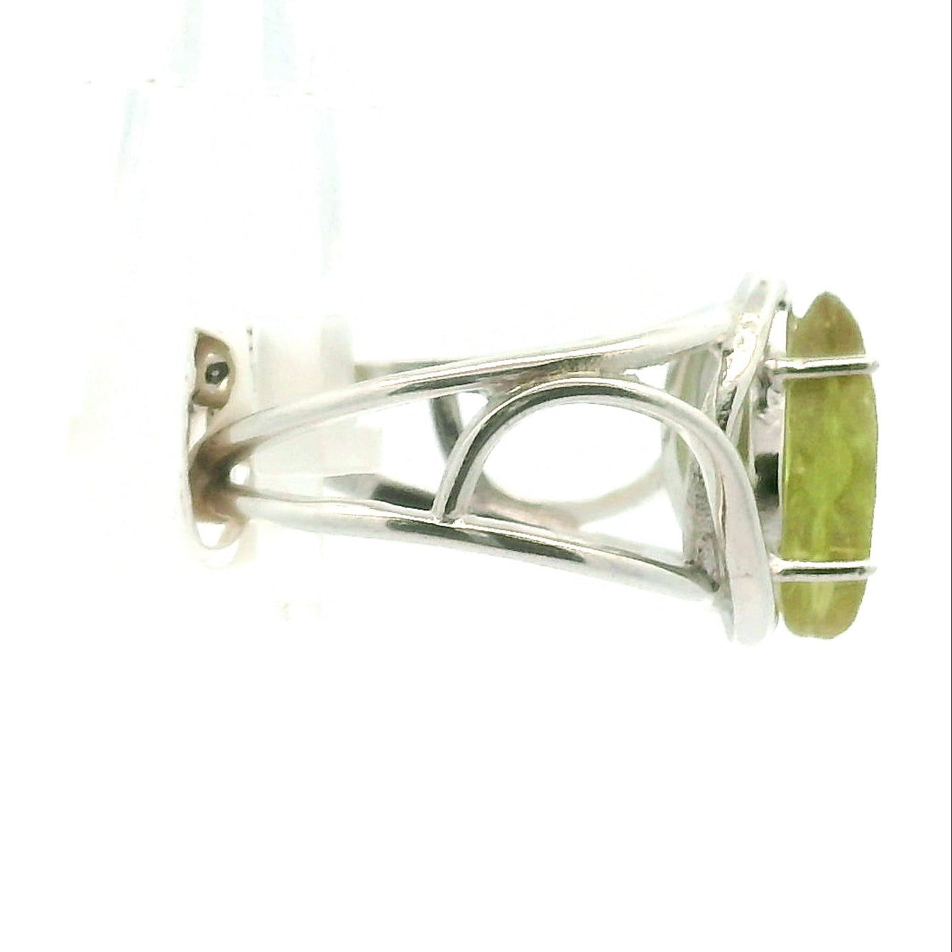 Sphene Adjustable Cuff Ring .925 Silver for Revitalizing your Life Force Energy and Accelerates Manifestations