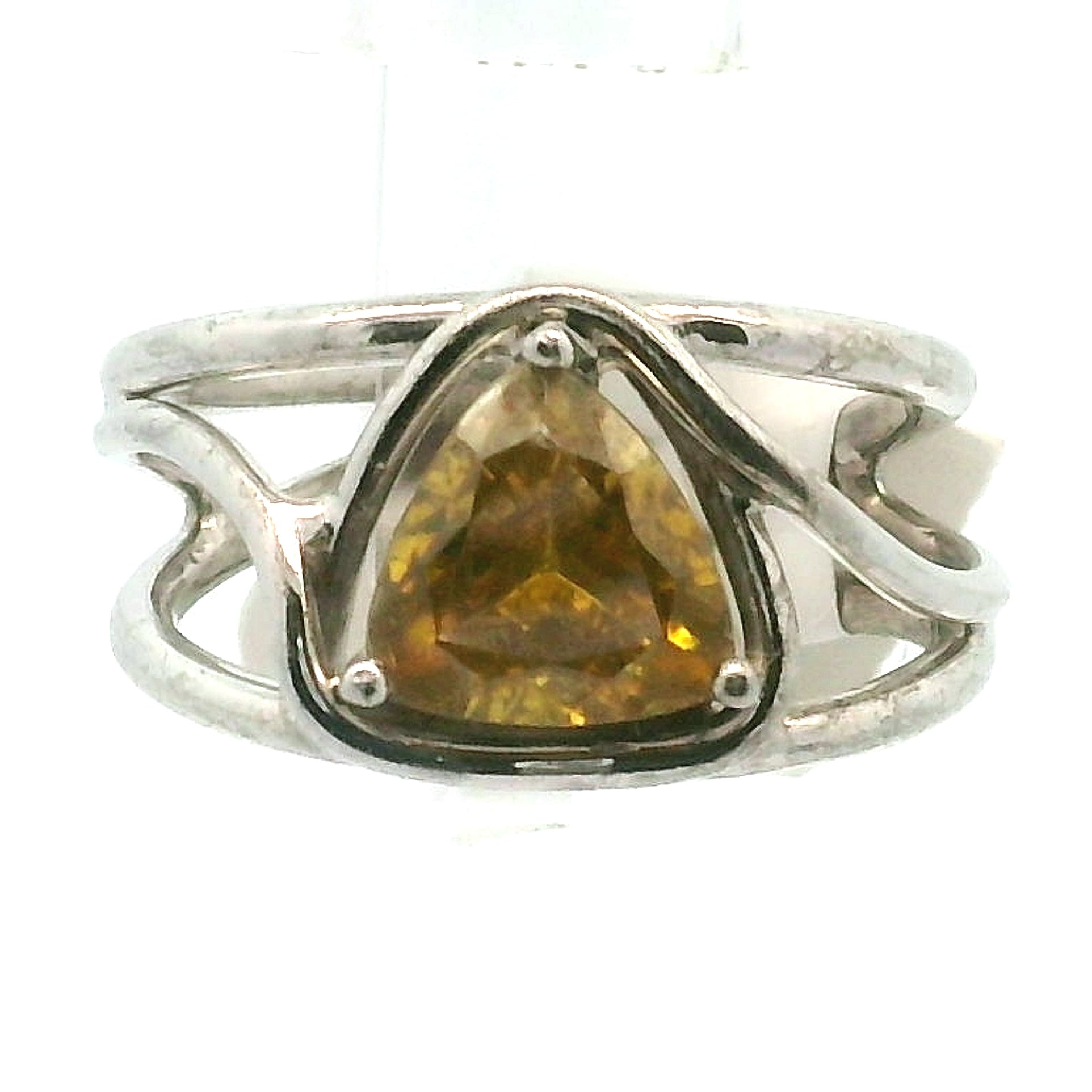 Sphene Midi Cuff Ring .925 Silver for Revitalizing your Life Force Energy and Accelerates Manifestations