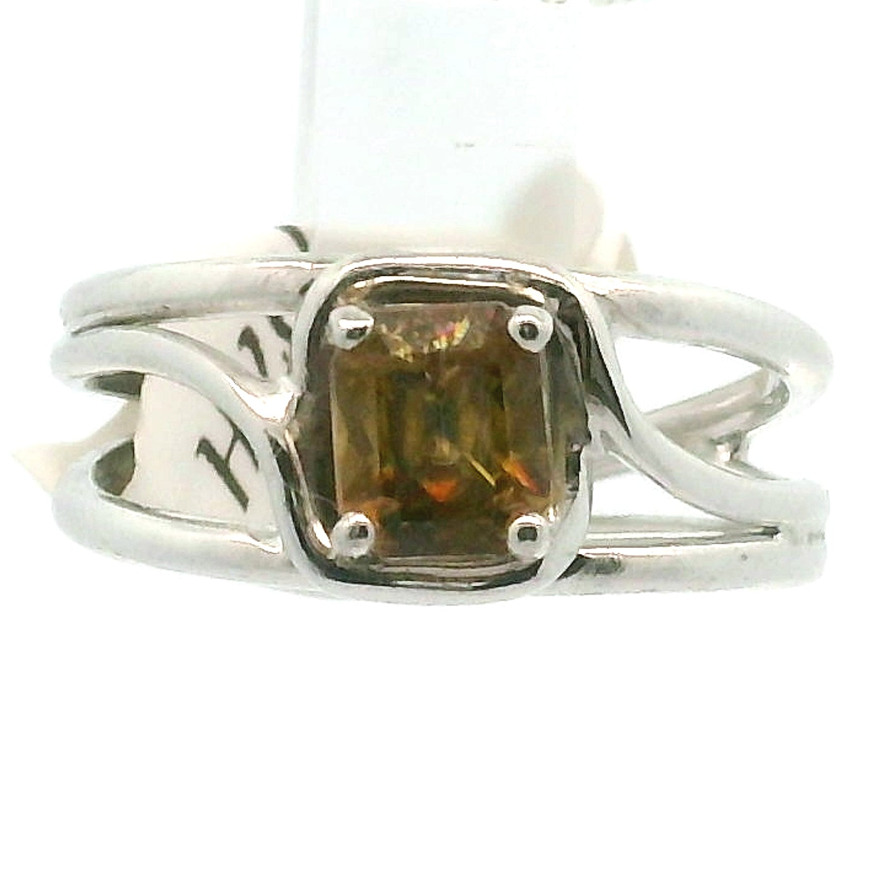 Sphene Midi Cuff Ring .925 Silver for Revitalizing your Life Force Energy and Accelerates Manifestations