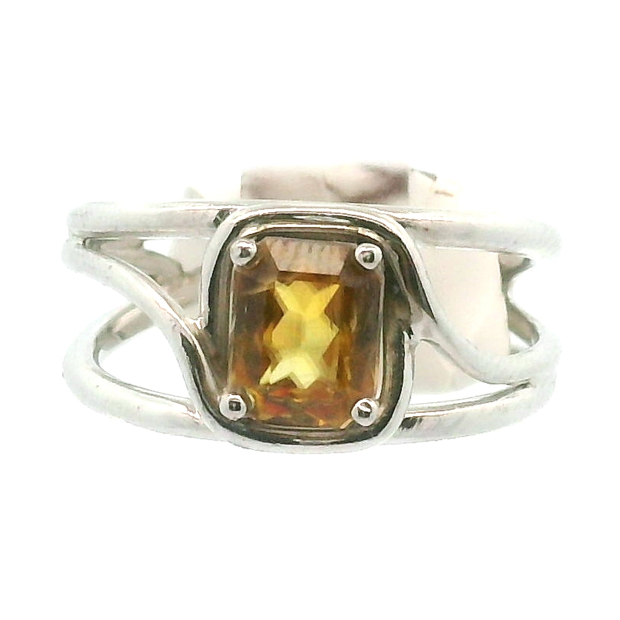 Sphene Midi Cuff Ring .925 Silver for Revitalizing your Life Force Energy and Accelerates Manifestations