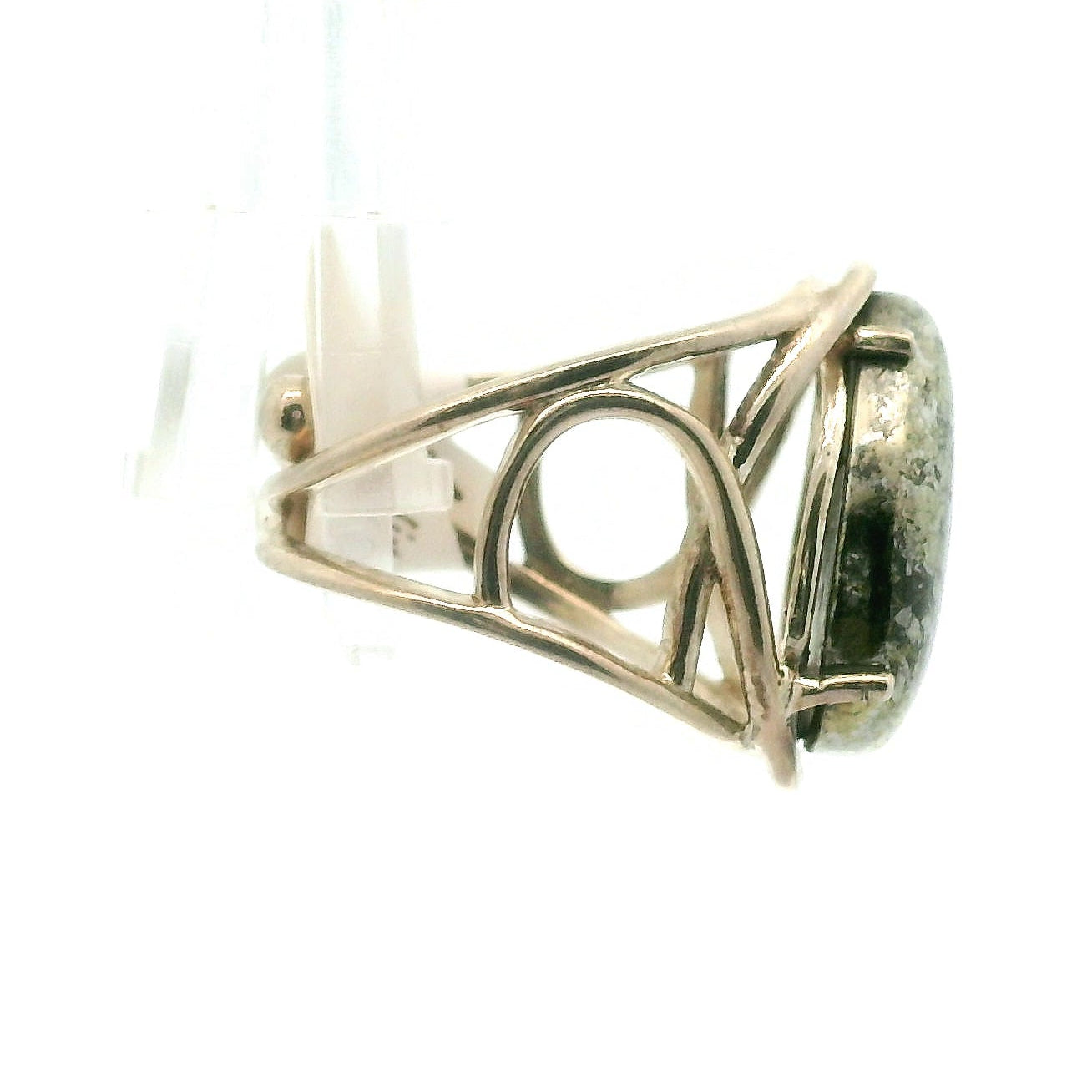 Apache Gold Cuff Ring 925 Silver for Joy, Love and Empowerment