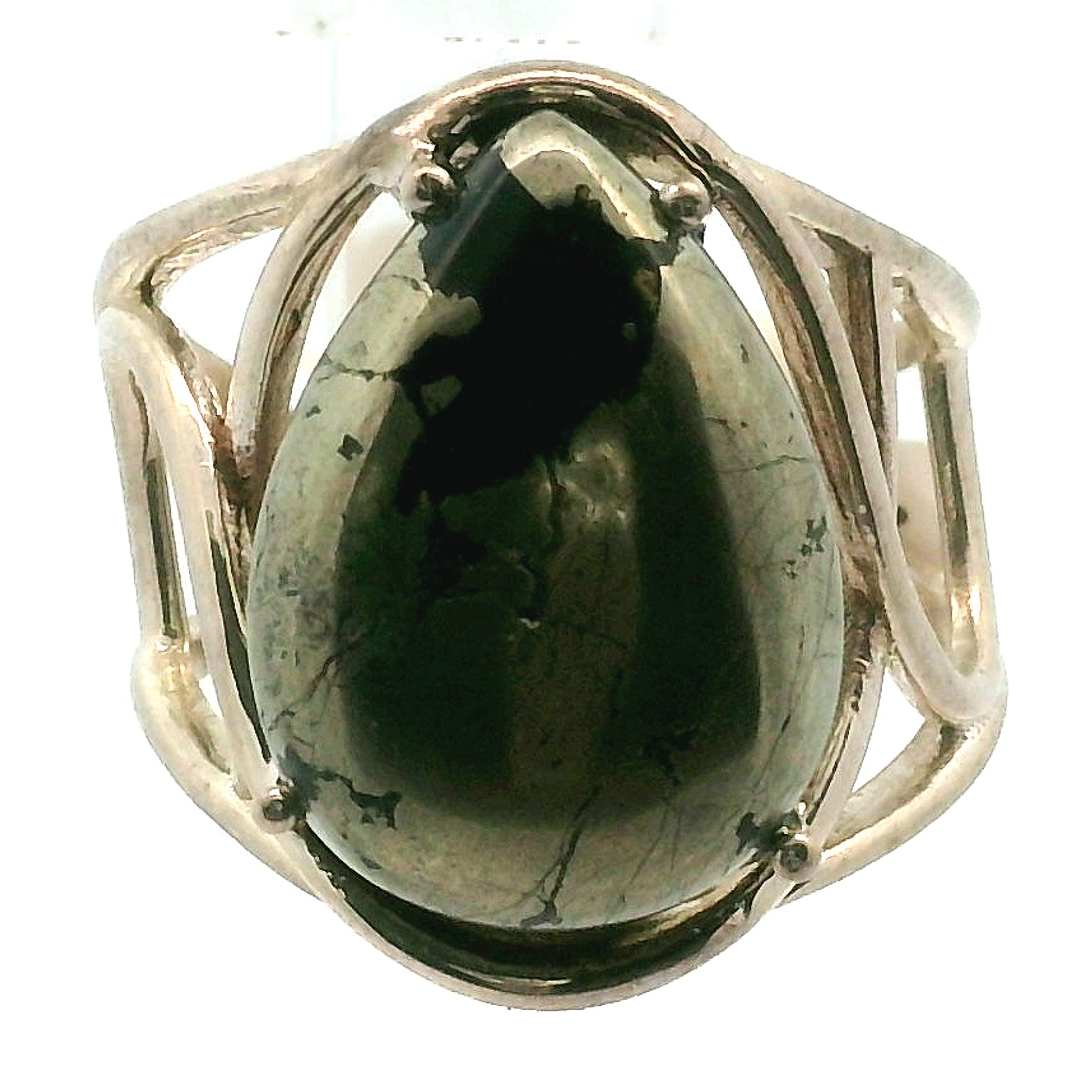 Apache Gold Cuff Ring 925 Silver for Joy, Love and Empowerment