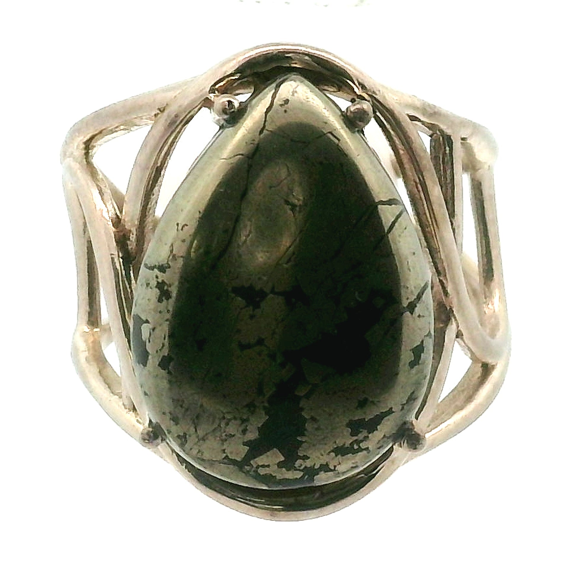 Apache Gold Cuff Ring 925 Silver for Joy, Love and Empowerment