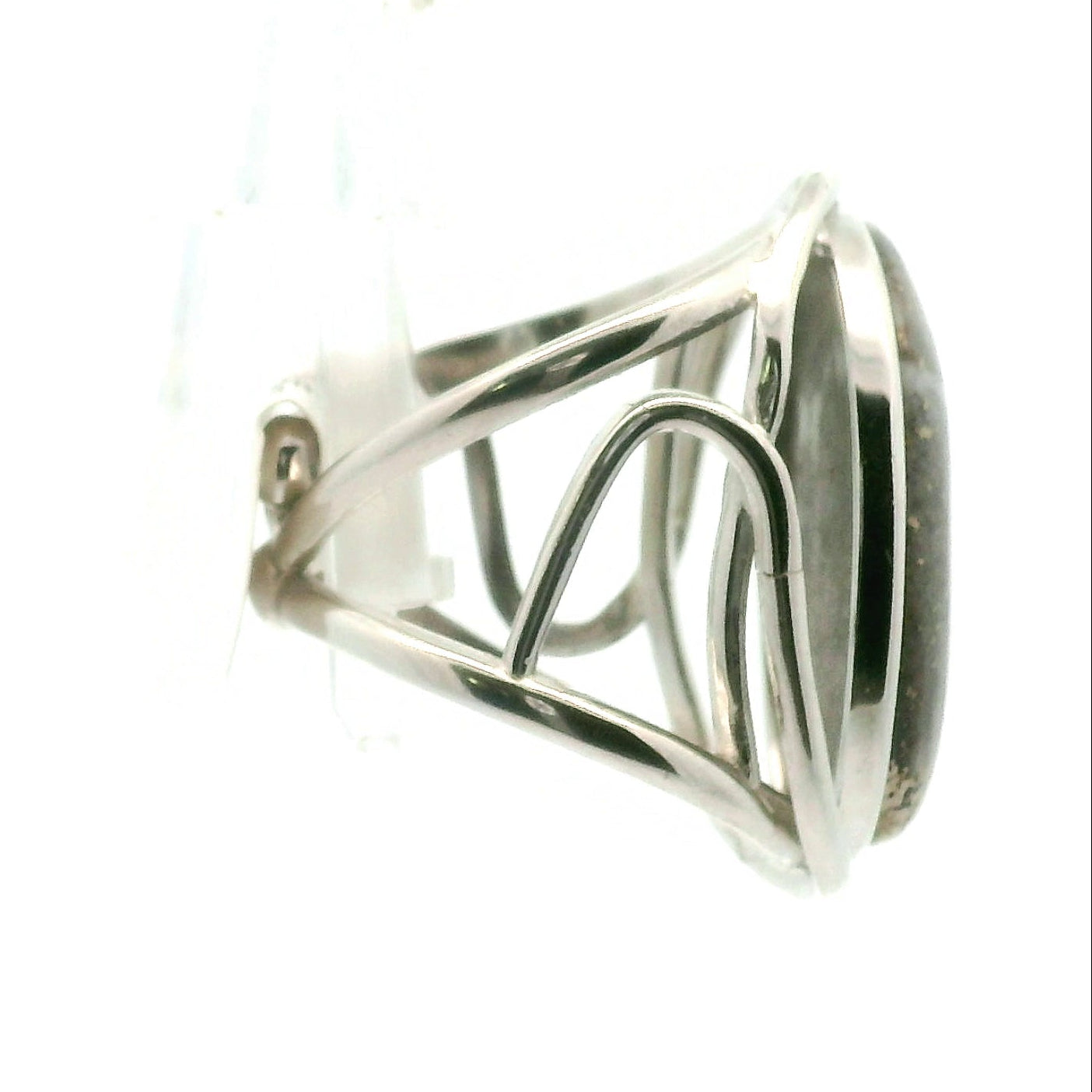 Mohawkite Cuff Ring 925 Silver for Joy, Love and Empowerment