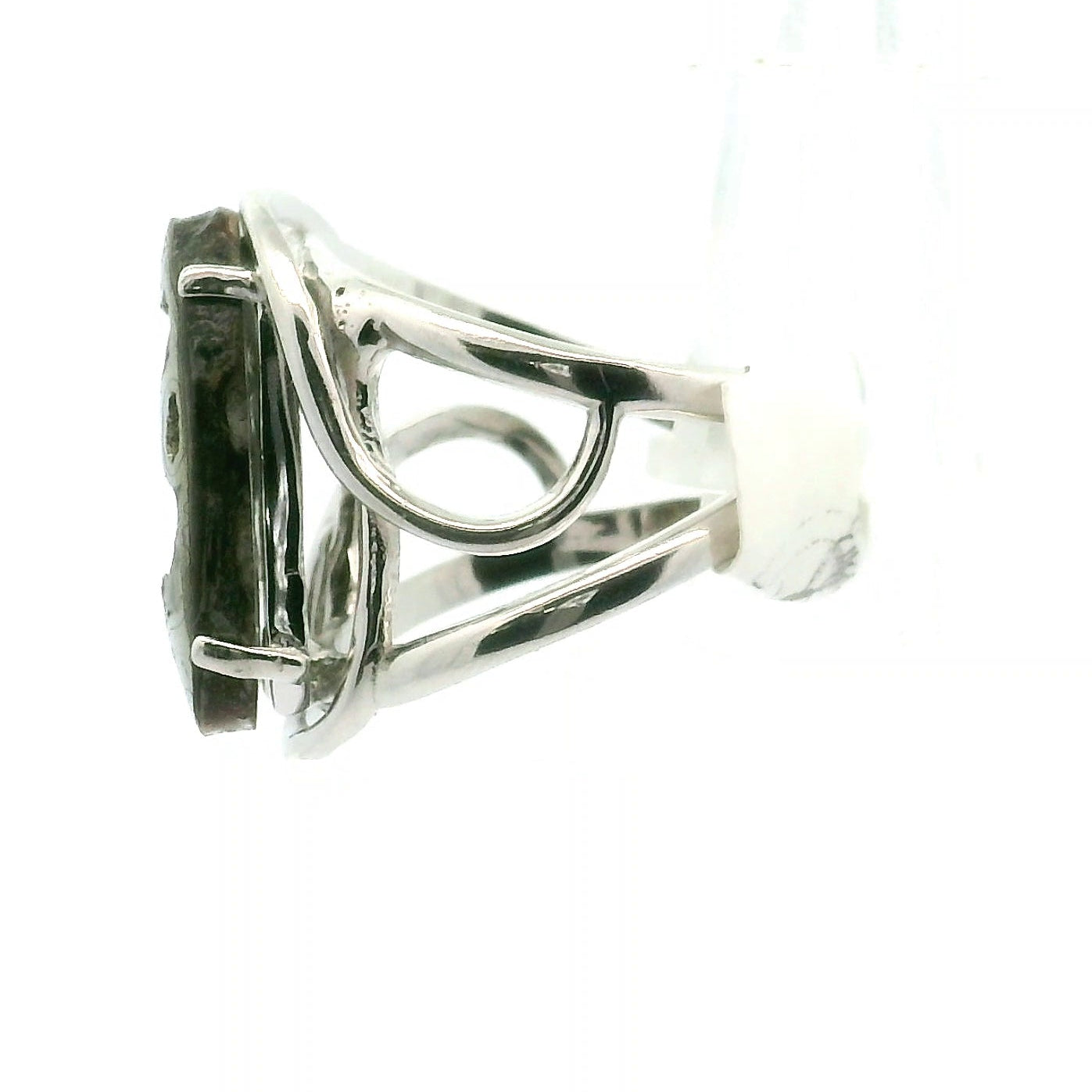 Pyrite Ammonite Cuff Ring .925 Silver for Luck & Manifestation