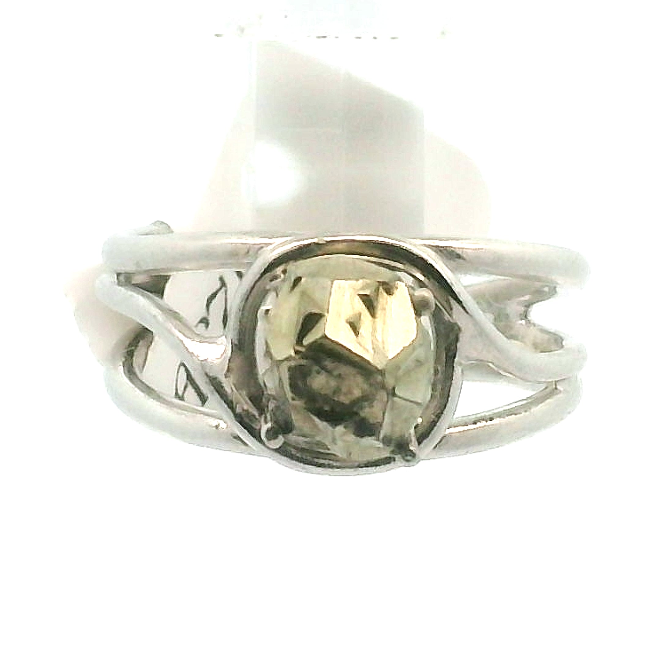 Pyrite Midi Cuff Ring .925 Silver for Luck & Manifestation