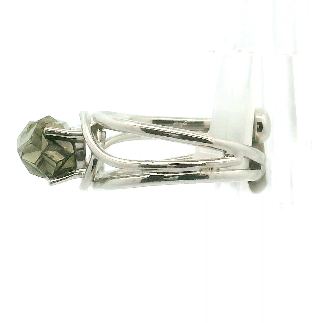 Pyrite Midi Cuff Ring .925 Silver for Luck & Manifestation