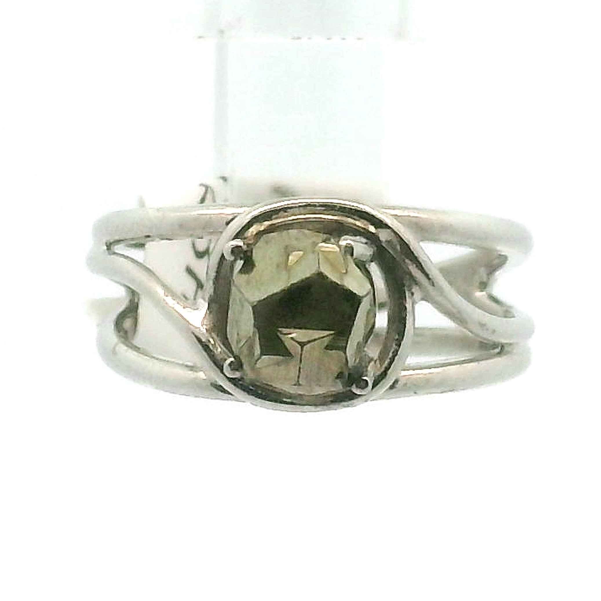 Pyrite Midi Cuff Ring .925 Silver for Luck & Manifestation