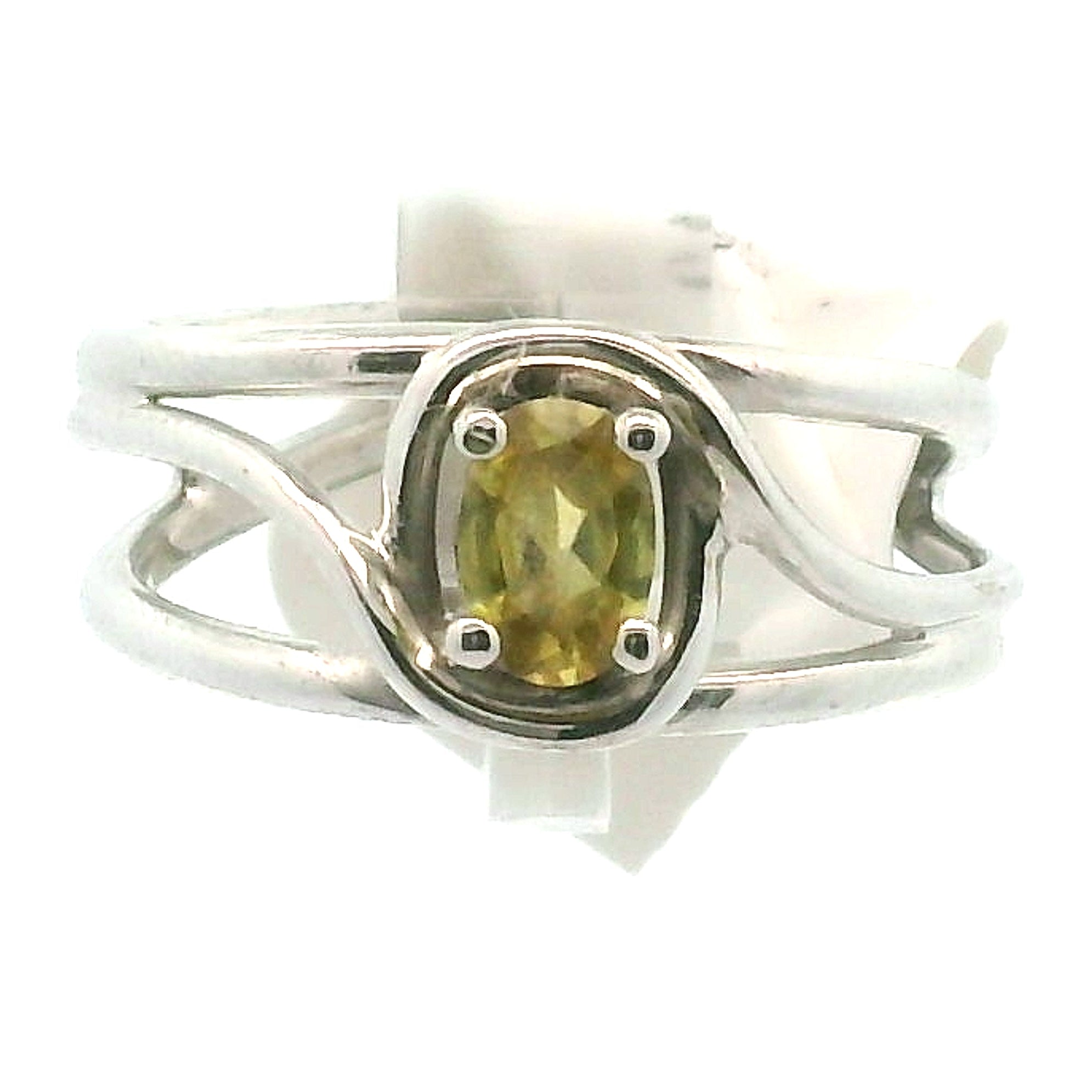 Sphene Midi Cuff Ring .925 Silver for Revitalizing your Life Force Energy and Accelerates Manifestations