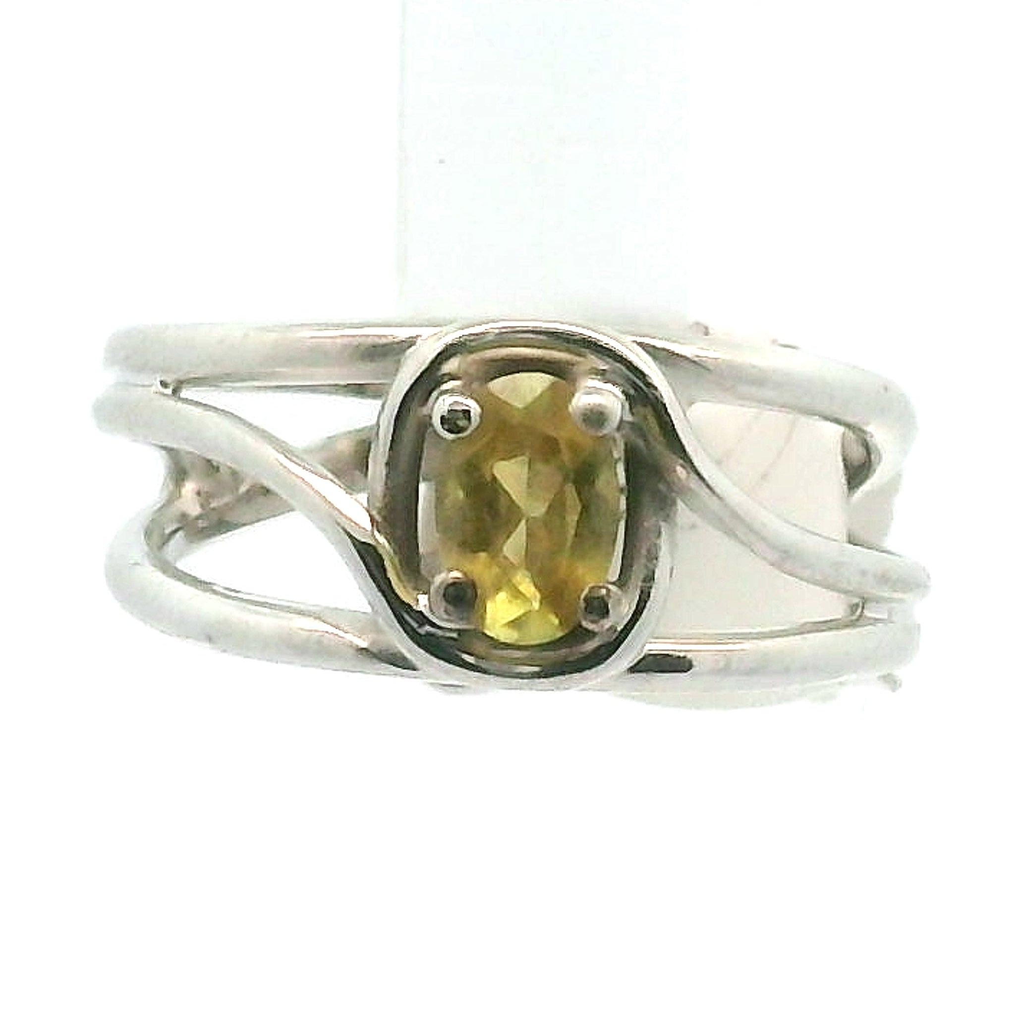 Sphene Midi Cuff Ring .925 Silver for Revitalizing your Life Force Energy and Accelerates Manifestations