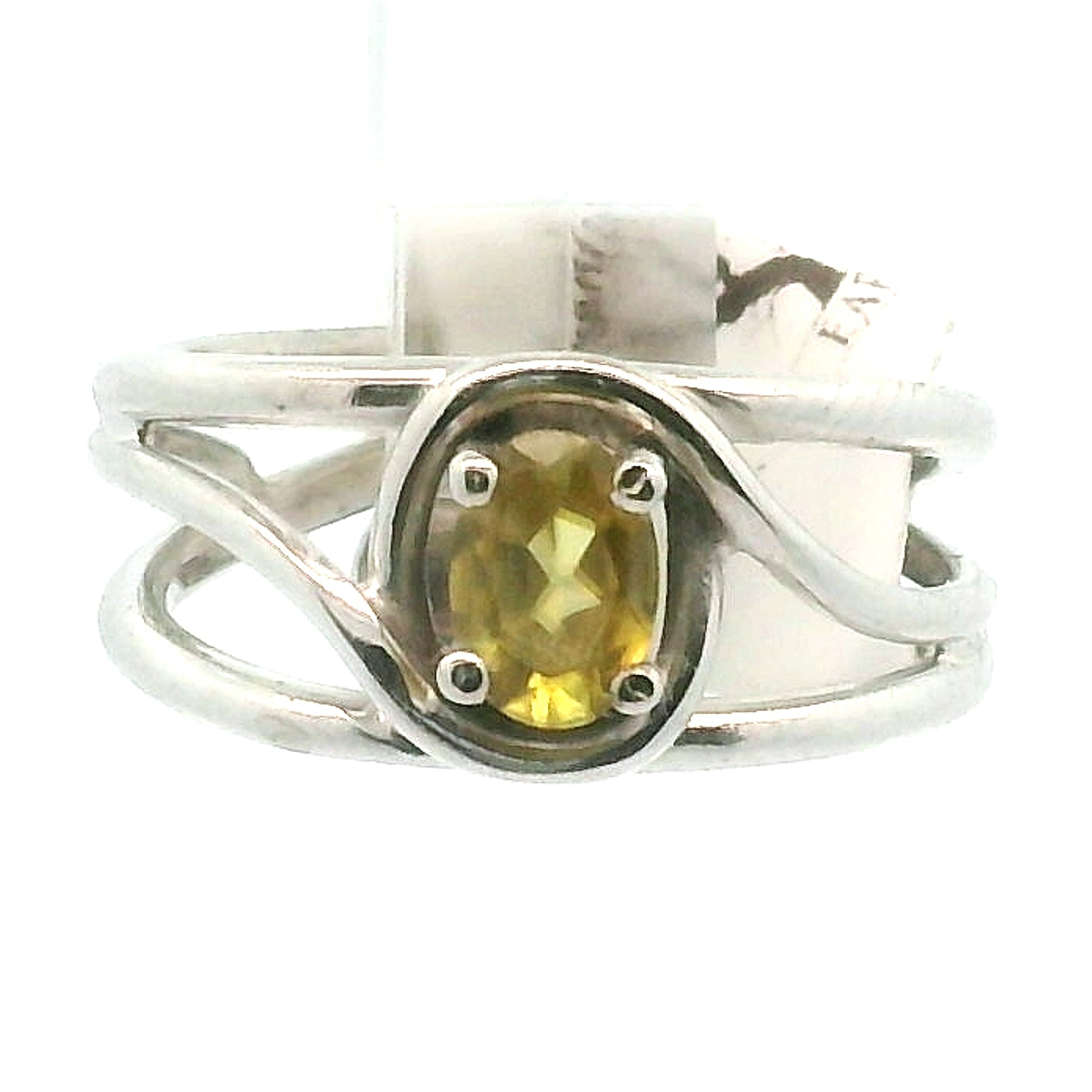 Sphene Midi Cuff Ring .925 Silver for Revitalizing your Life Force Energy and Accelerates Manifestations