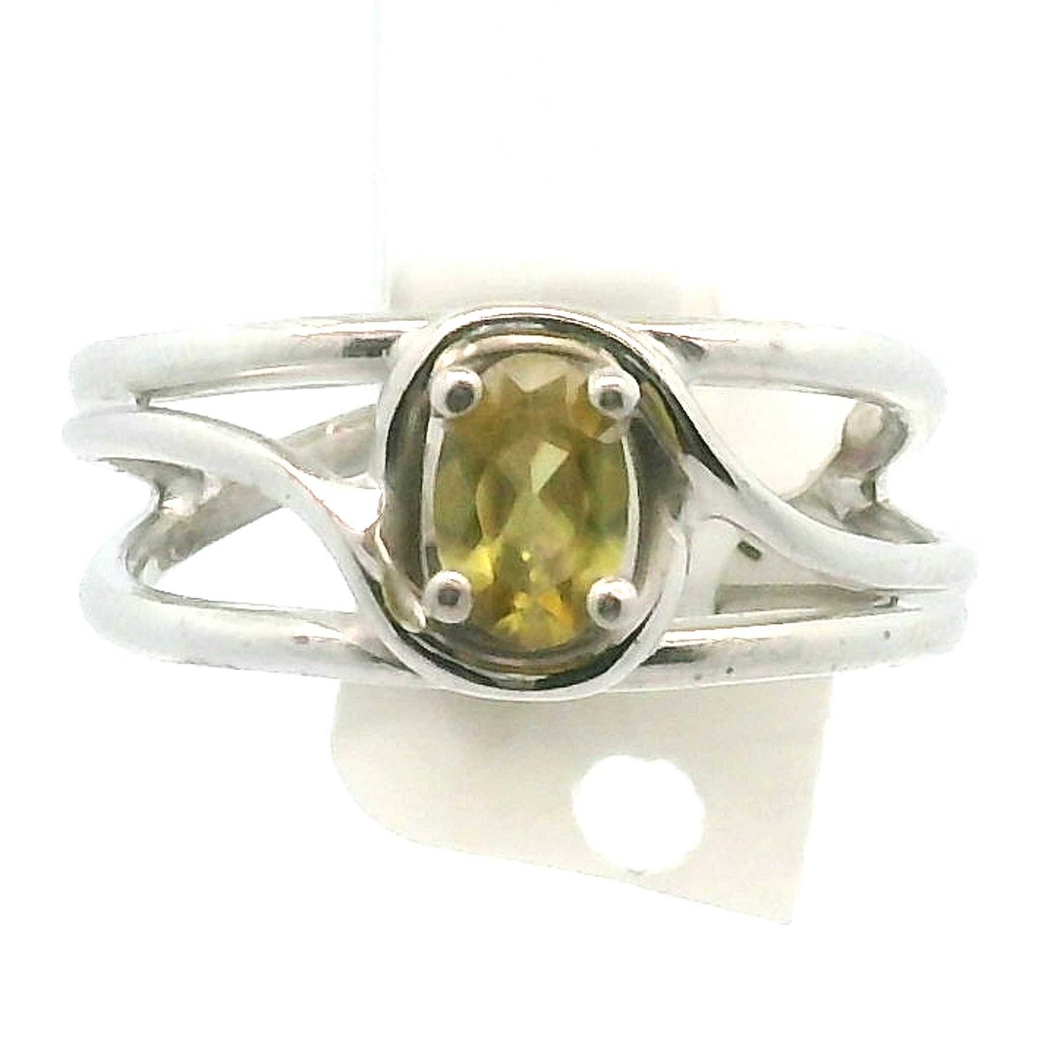 Sphene Midi Cuff Ring .925 Silver for Revitalizing your Life Force Energy and Accelerates Manifestations