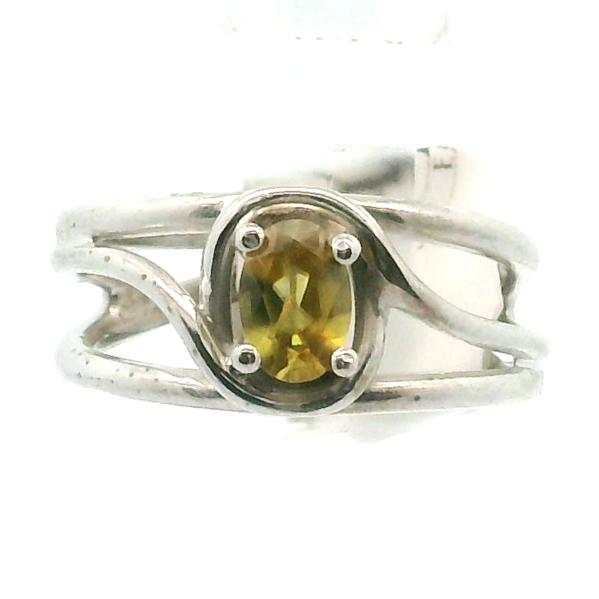 Sphene Midi Cuff Ring .925 Silver for Revitalizing your Life Force Energy and Accelerates Manifestations