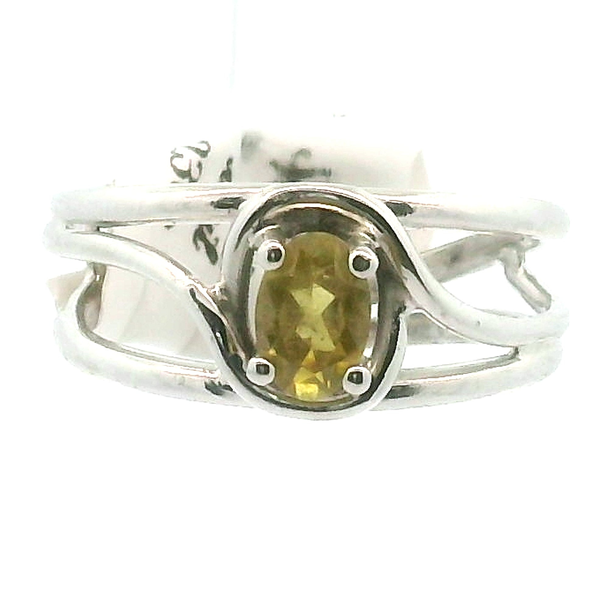 Sphene Midi Cuff Ring .925 Silver for Revitalizing your Life Force Energy and Accelerates Manifestations
