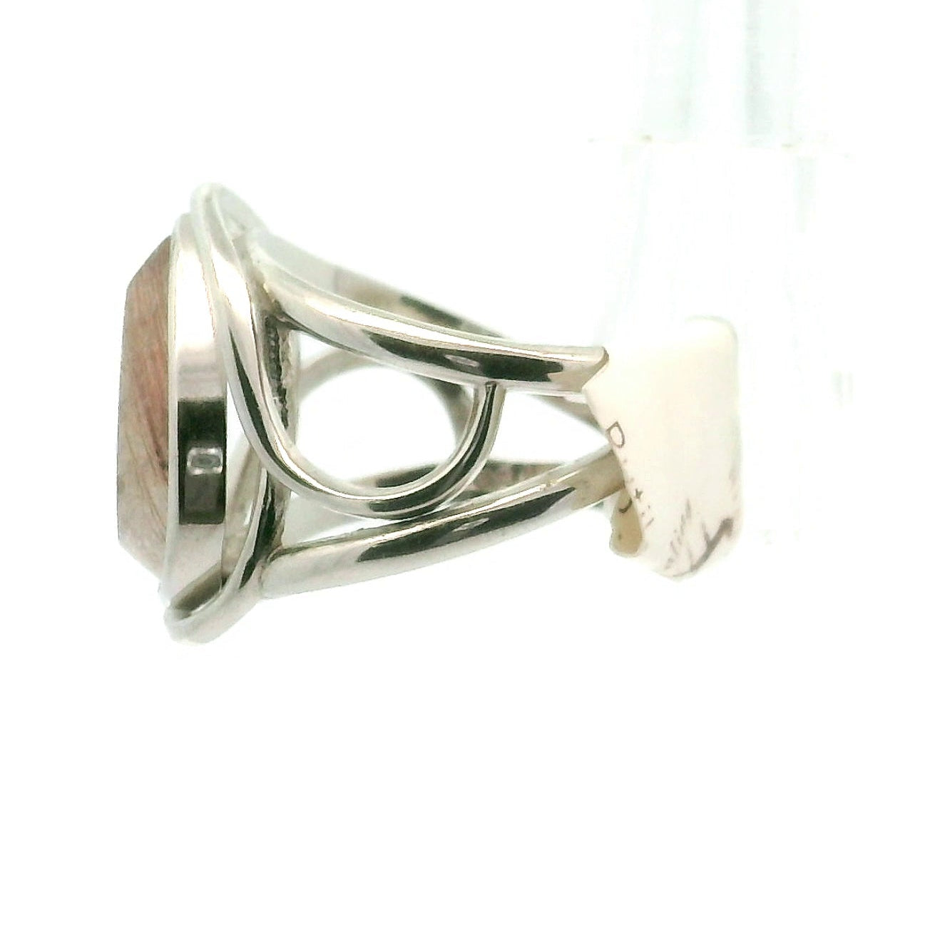 Copper Rutile Adjustable Cuff Ring .925 Silver for Accelerating Intentions and Manifesting