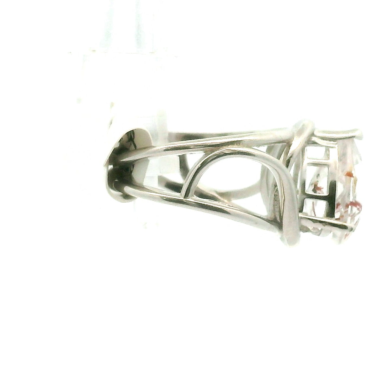Red Rutile Cuff Ring 925 Silver for Manifestation, Life Force Energy and Renewal