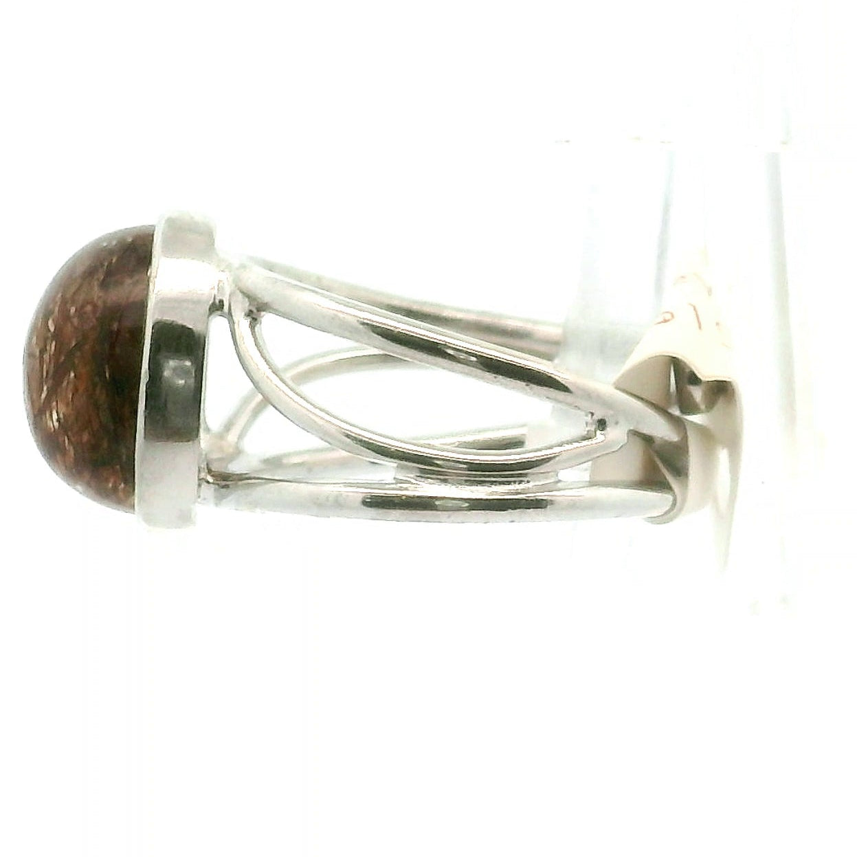 Smoky Quartz with Copper Rutile Cuff Ring .925 Silver for Energetic Cleansing, Accelerated Manifestations and Protection