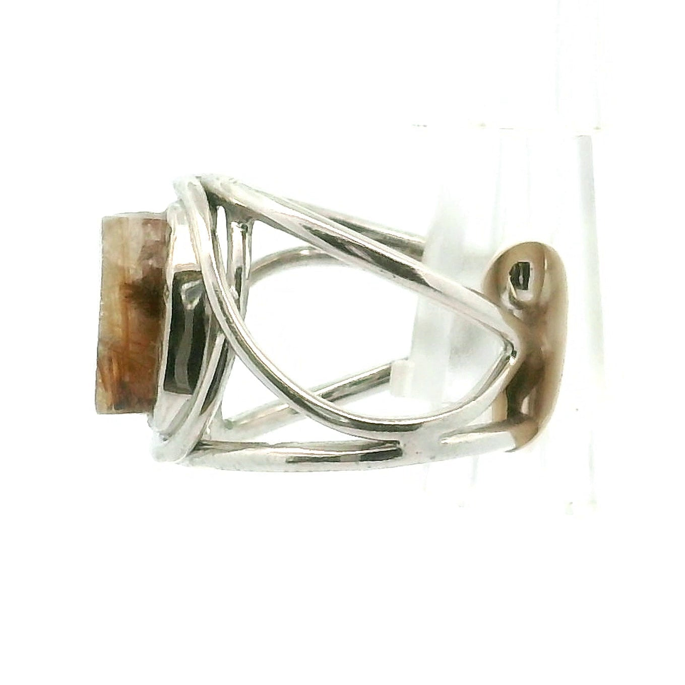 Star Rutile Cuff Ring .925 Silver for Accelerating Manifestations