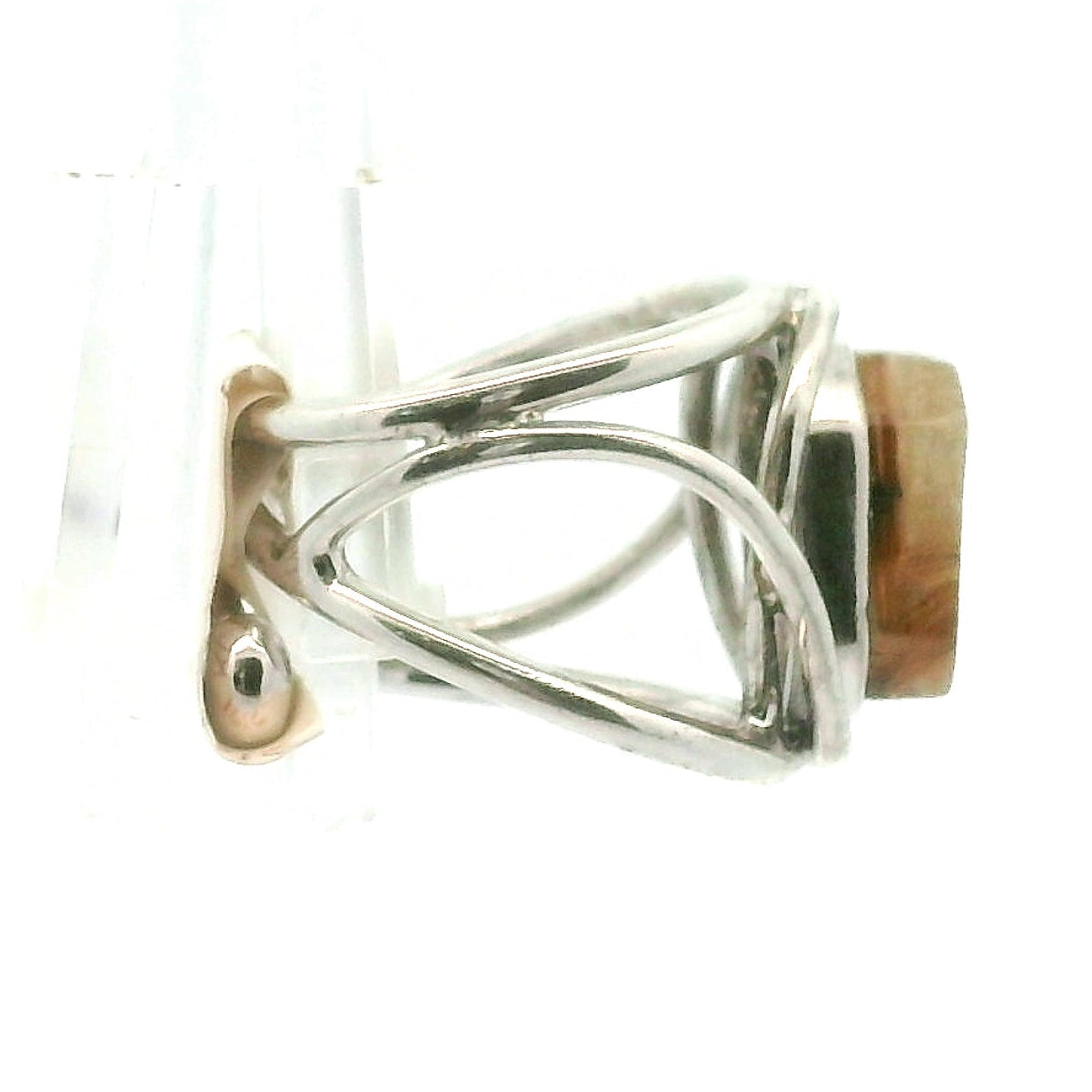 Star Rutile Cuff Ring .925 Silver for Accelerating Manifestations