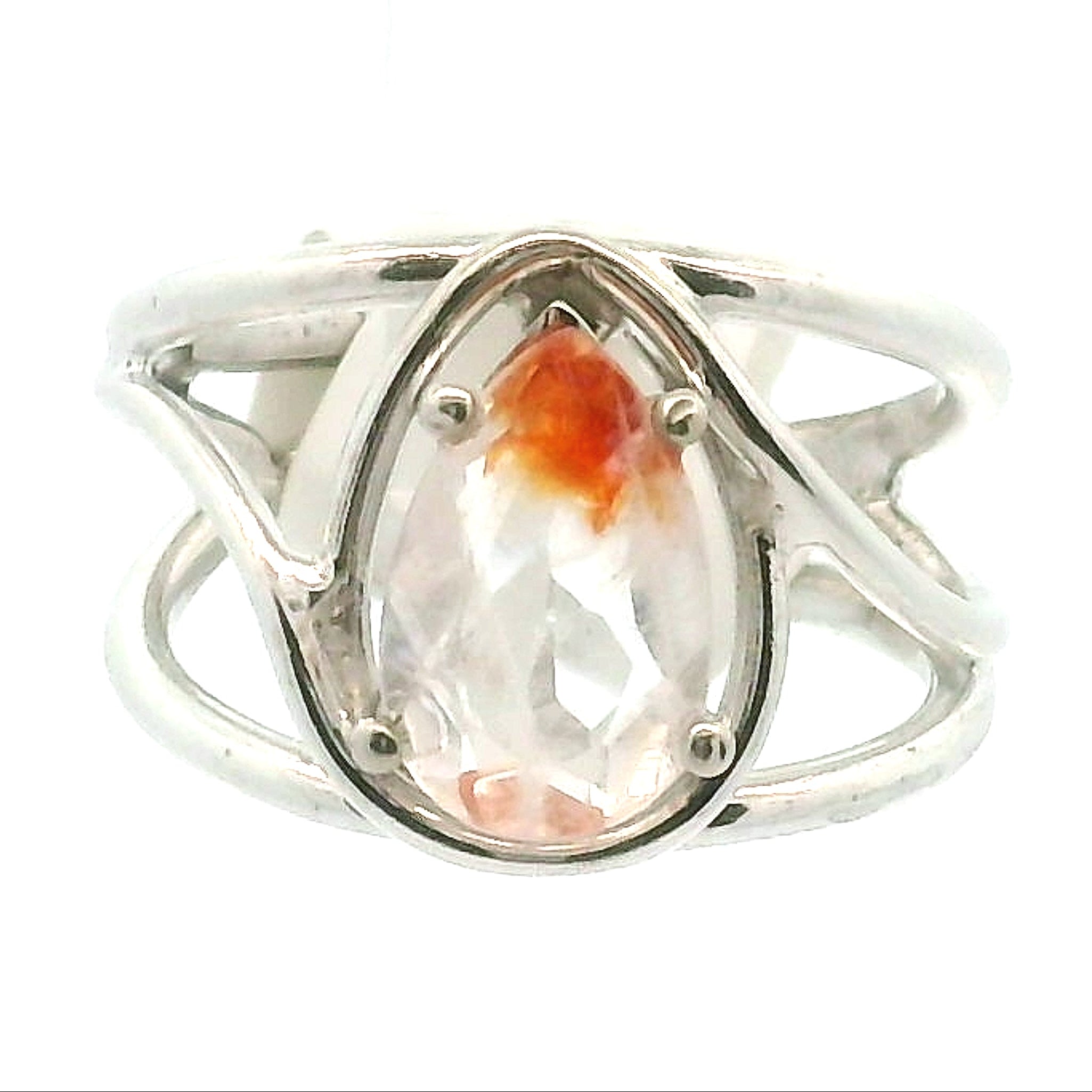 Koi Quartz Midi Cuff Ring .925 Sterling Silver for Spiritual Transformation