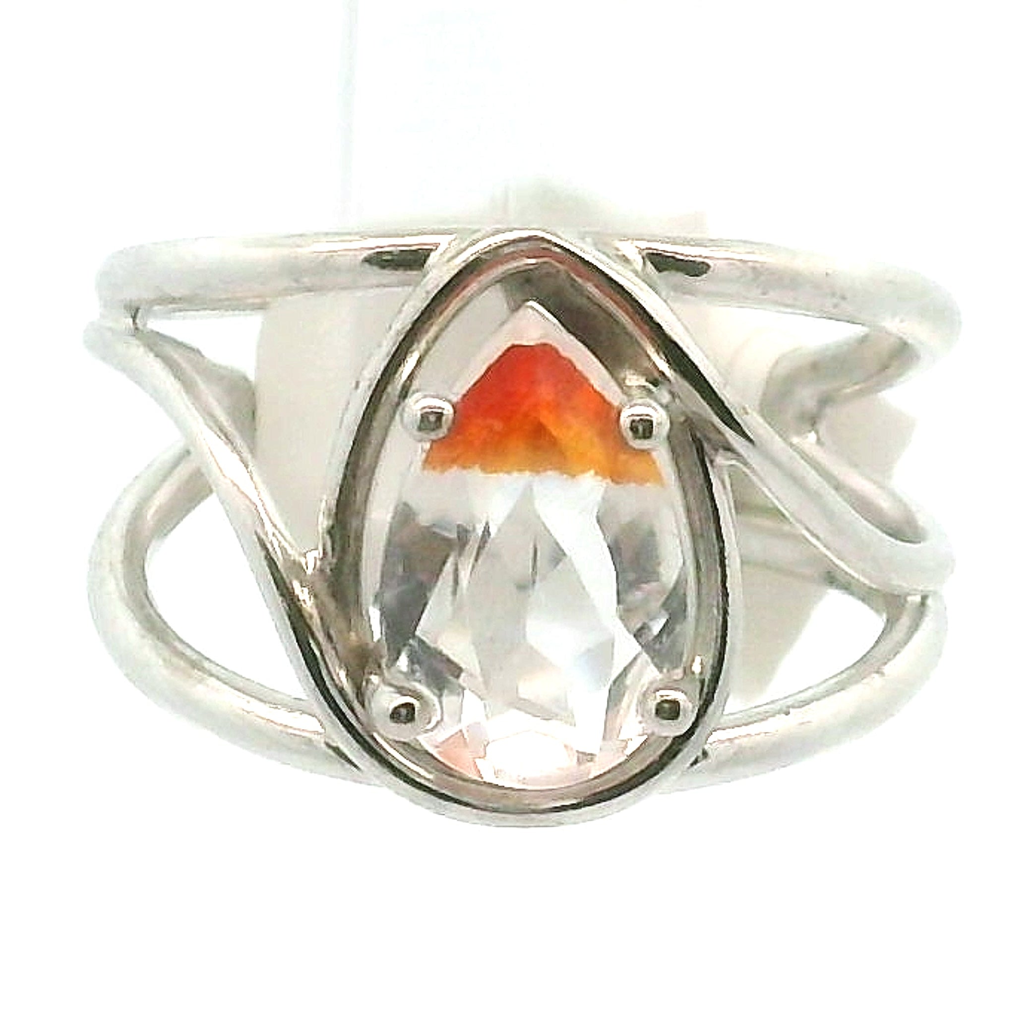 Koi Quartz Midi Cuff Ring .925 Sterling Silver for Spiritual Transformation