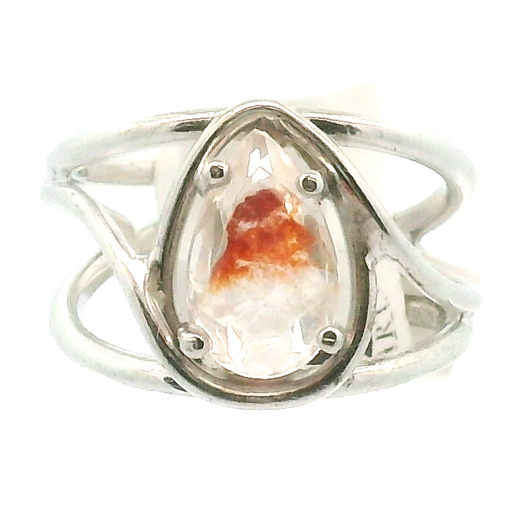 Koi Quartz Midi Cuff Ring .925 Sterling Silver for Spiritual Transformation