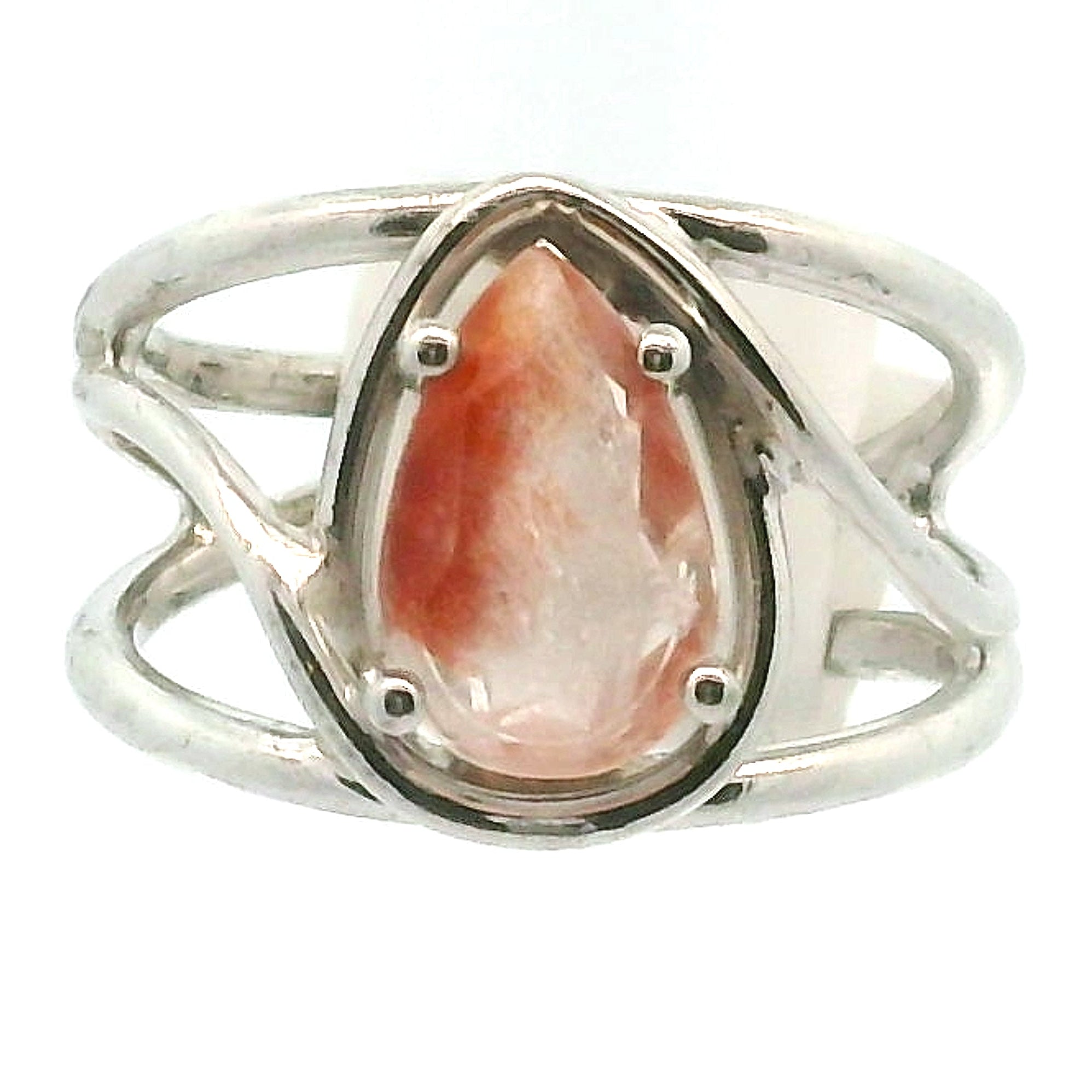 Koi Quartz Midi Cuff Ring .925 Sterling Silver for Spiritual Transformation