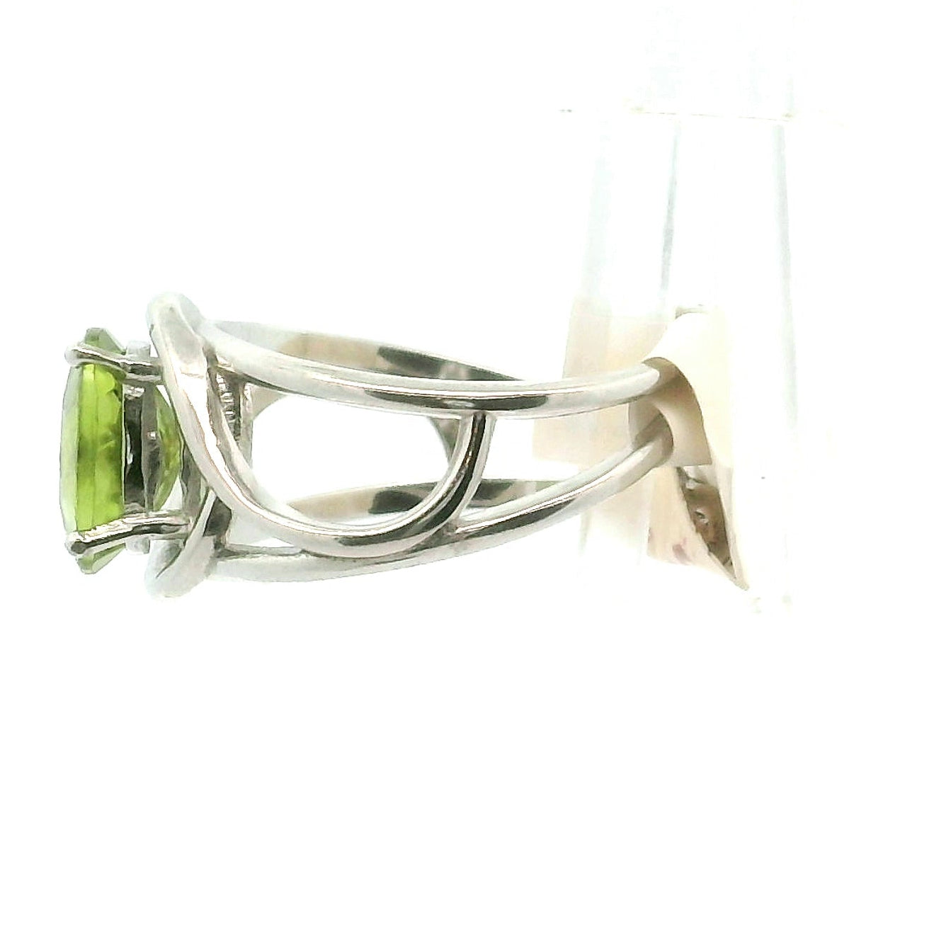 Arizona Peridot Cuff Ring .925 Silver for Power, Prosperity and Protection