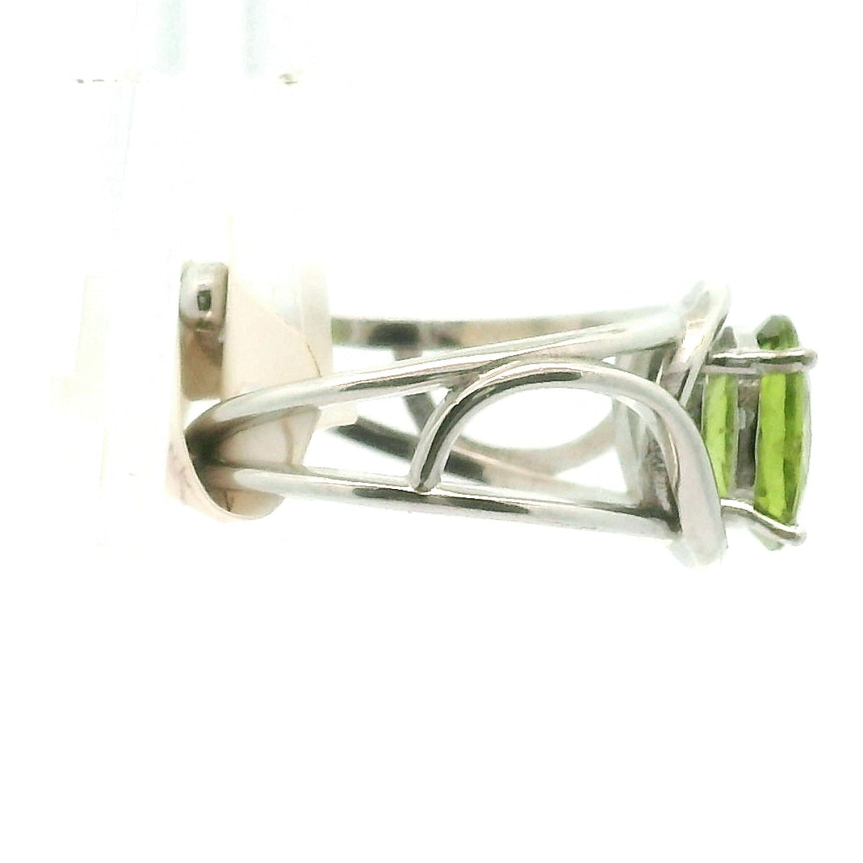 Arizona Peridot Cuff Ring .925 Silver for Power, Prosperity and Protection