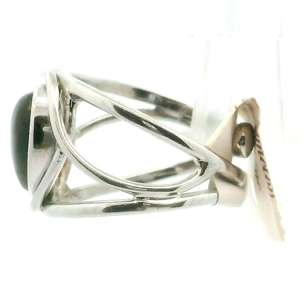 Watermelon Tourmaline Cuff Ring .925 Silver for Profound Heart Healing